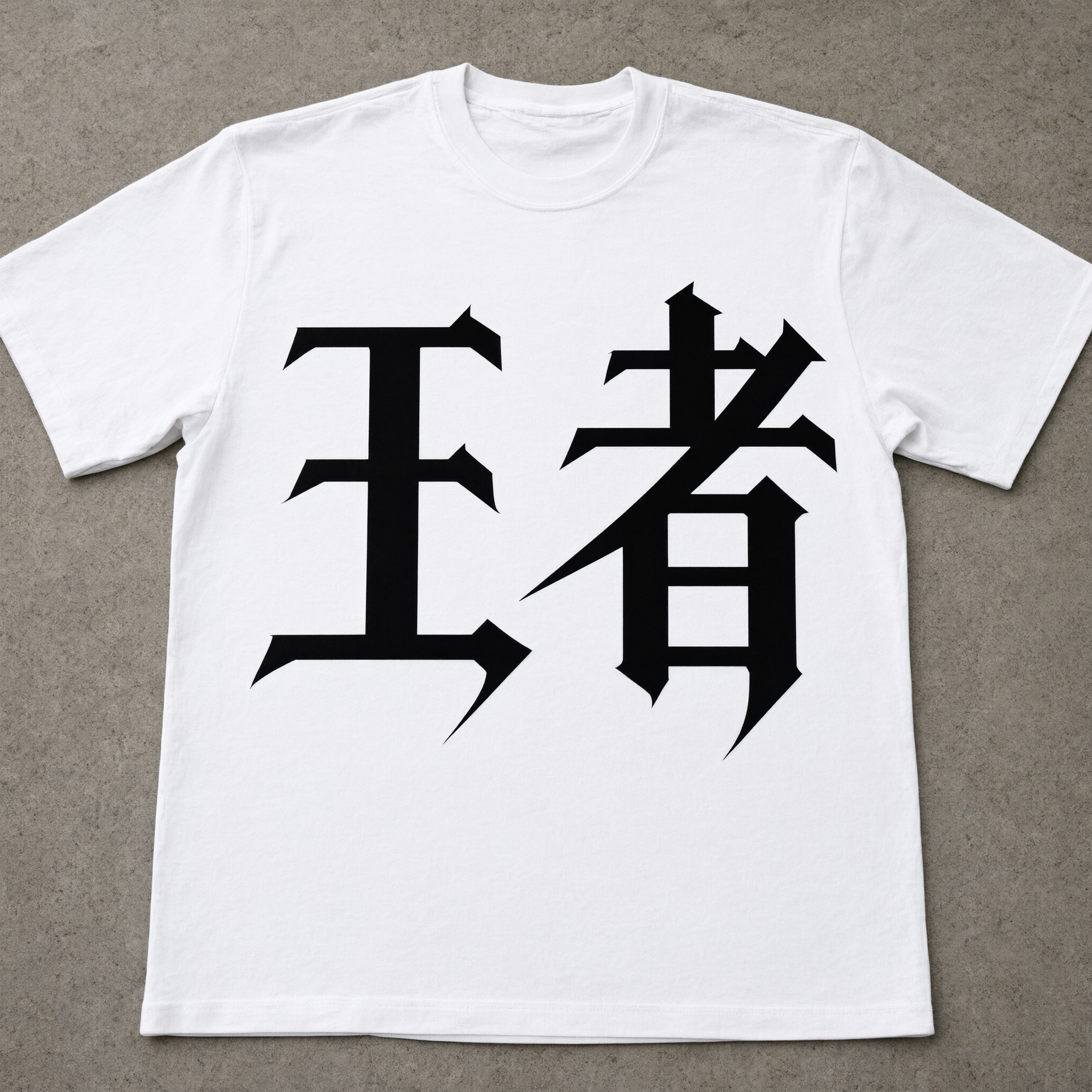 现代哥特字体 AI 字体在 Qwen-Image 上的生成结果：文字 王者