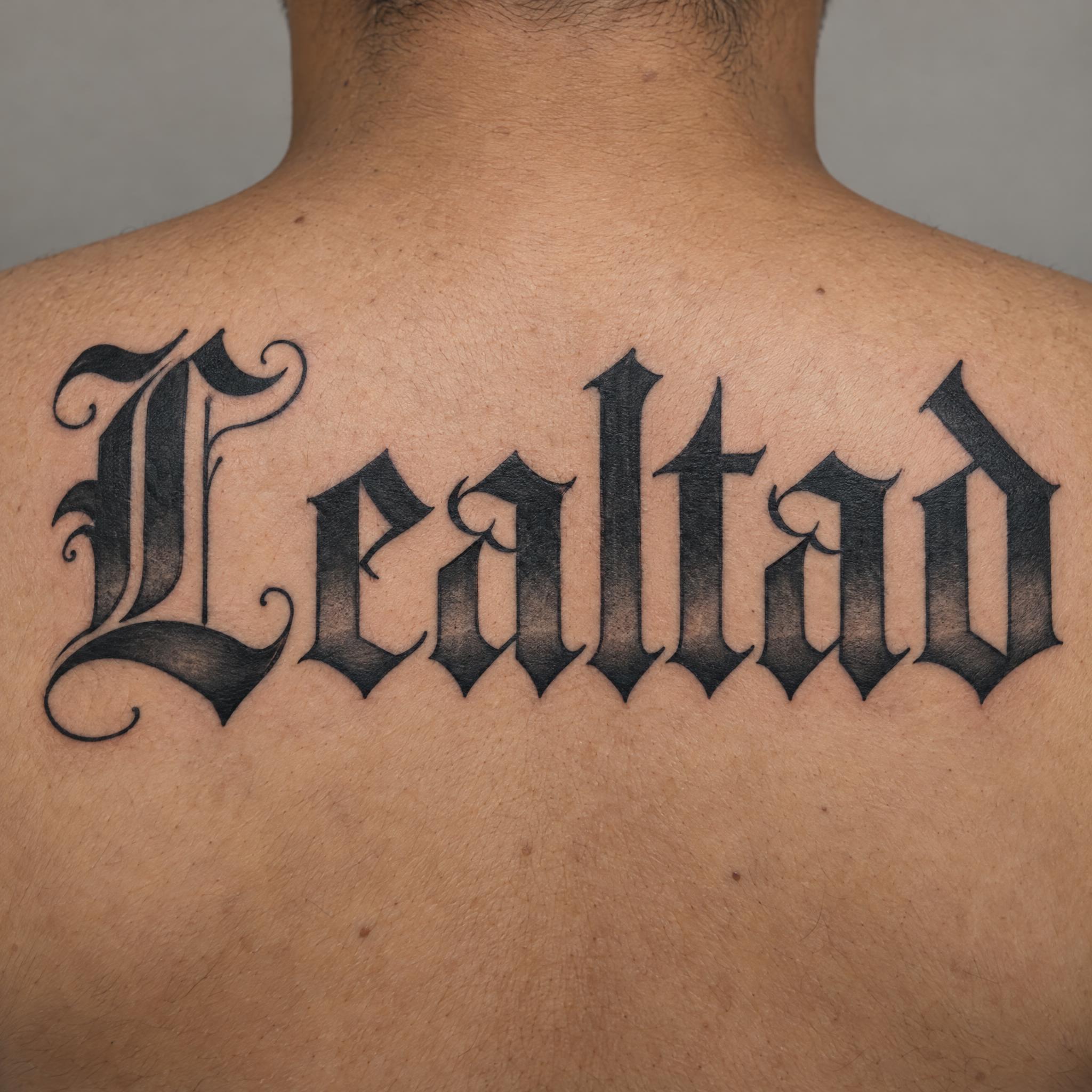 Imagen de ejemplo de la fuente de IA Letras góticas para tatuajes