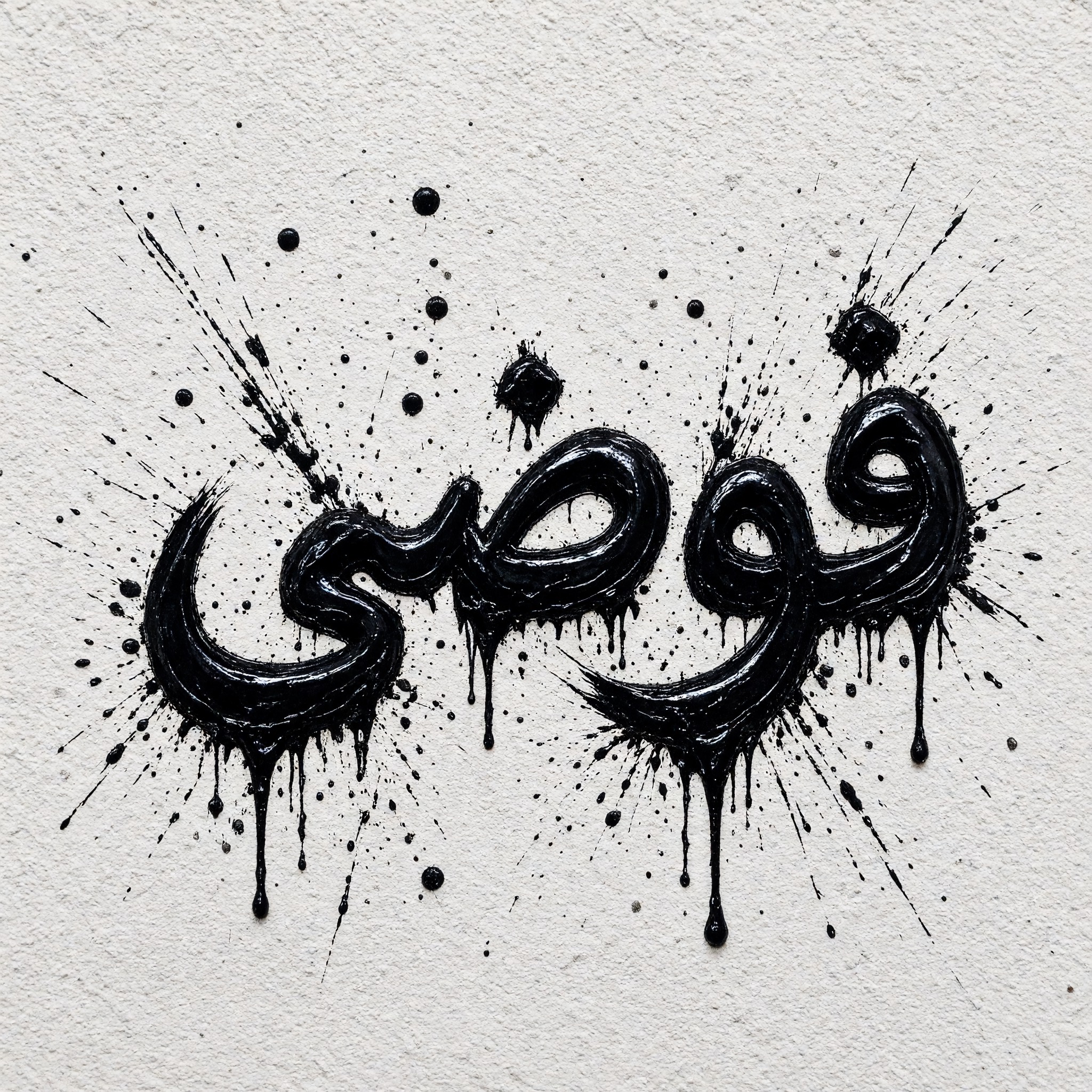 خط خط رذاذ الطلاء بالذكاء الاصطناعي من توليد Grok Imagine: كلمة فوضى
