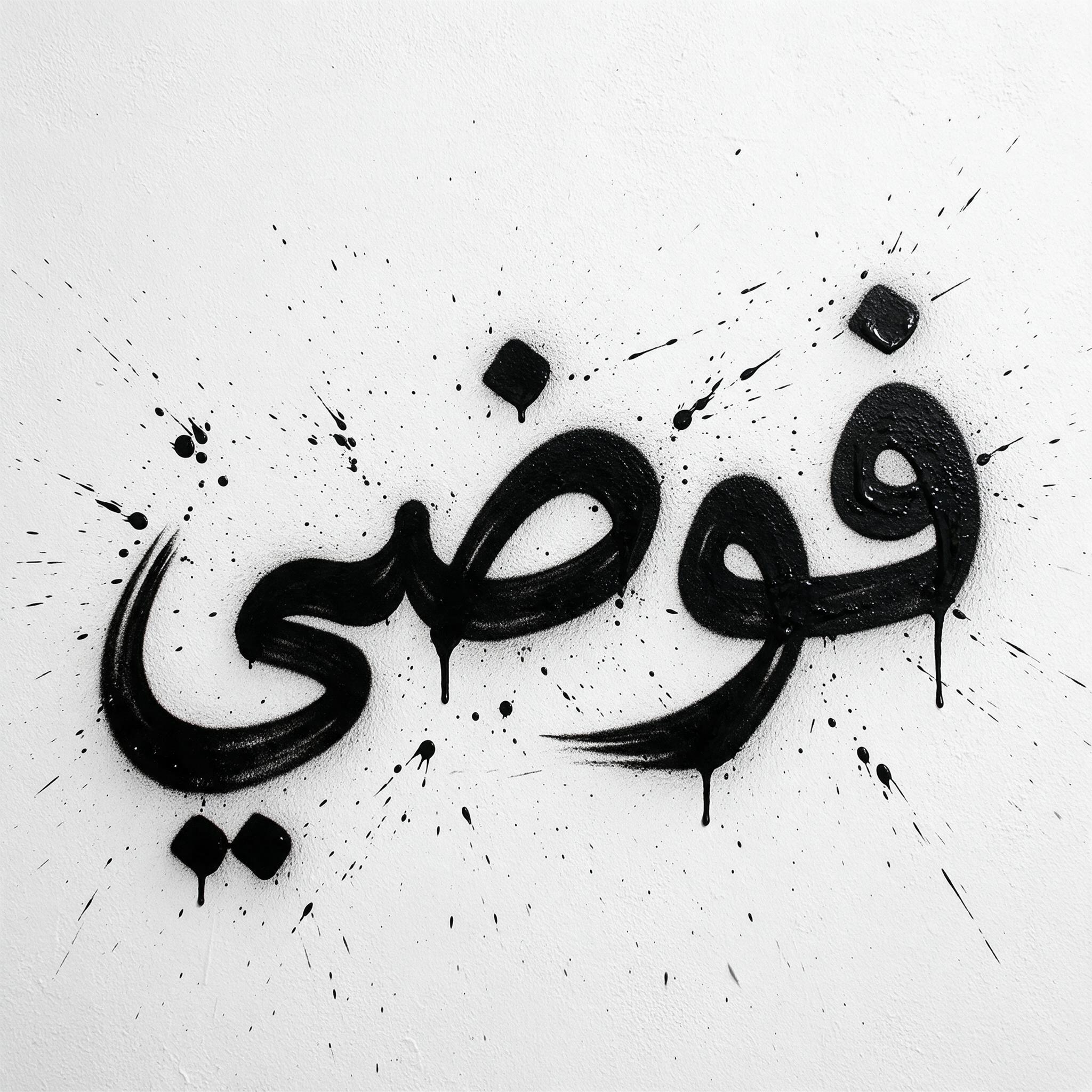 خط خط رذاذ الطلاء بالذكاء الاصطناعي من توليد Seedream: كلمة فوضى