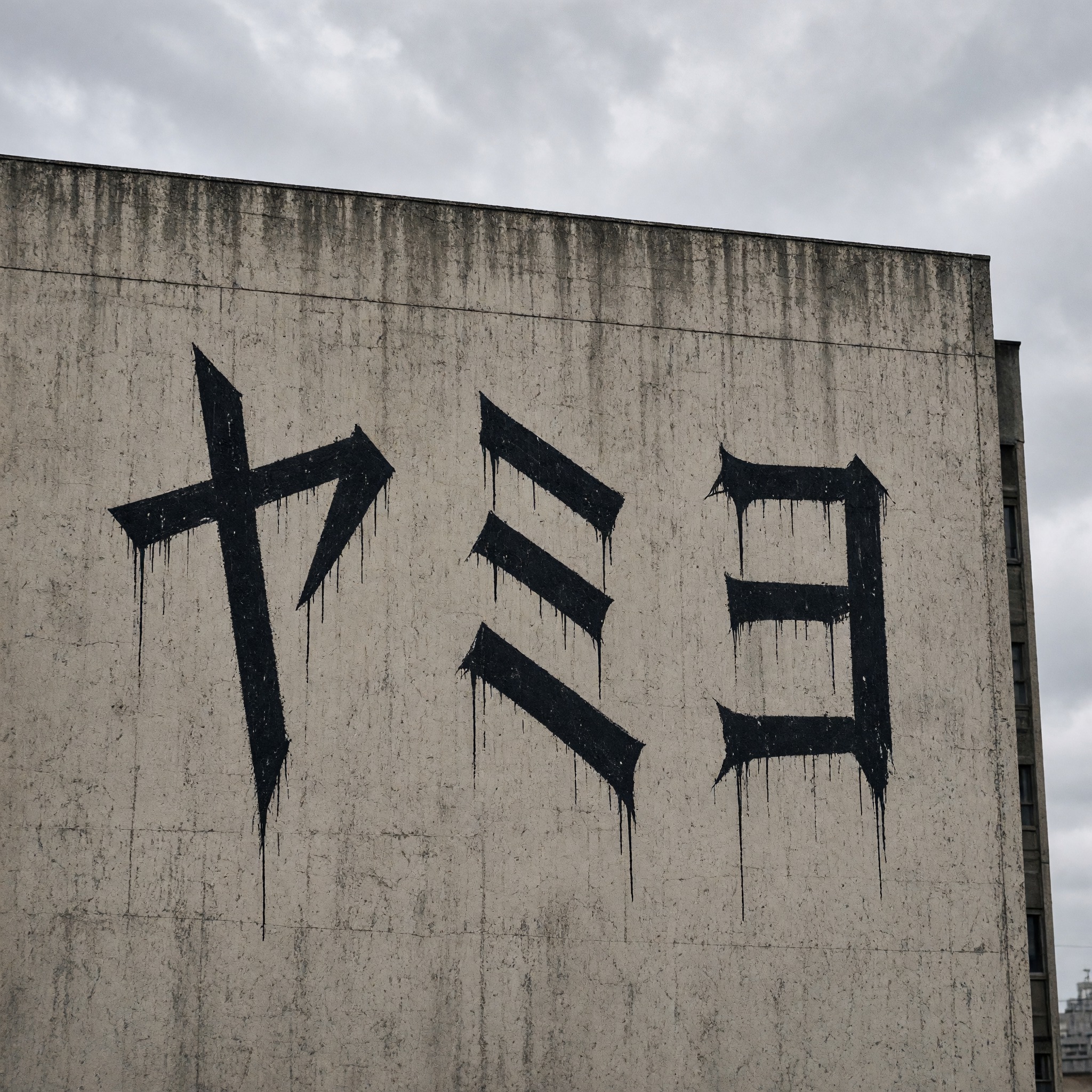 Grok Imagine で生成した ピシャソン文字 AIフォント：文字「ヤミヨ」