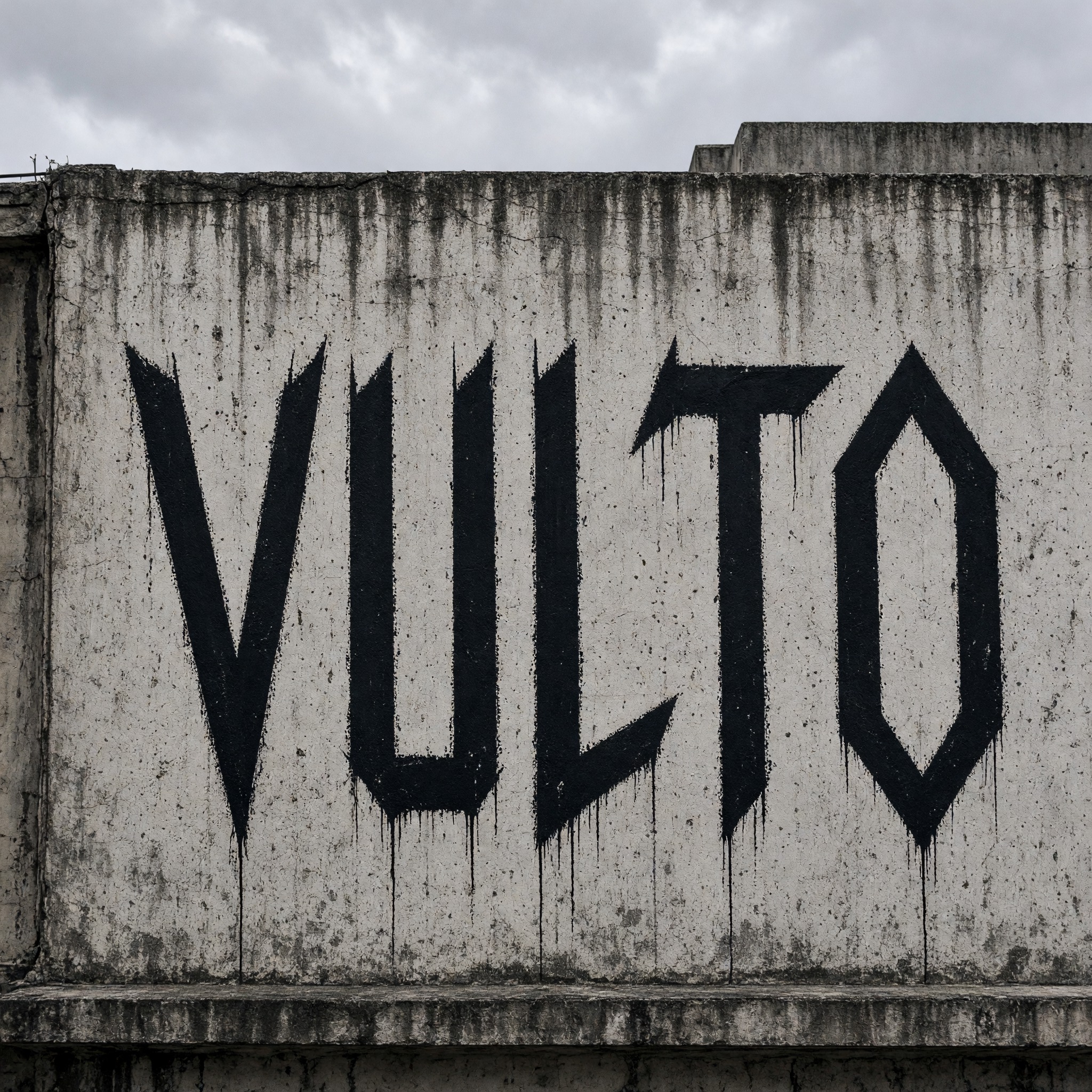 Fonte de IA Letras de pichação gerada no Grok Imagine: a palavra VULTO