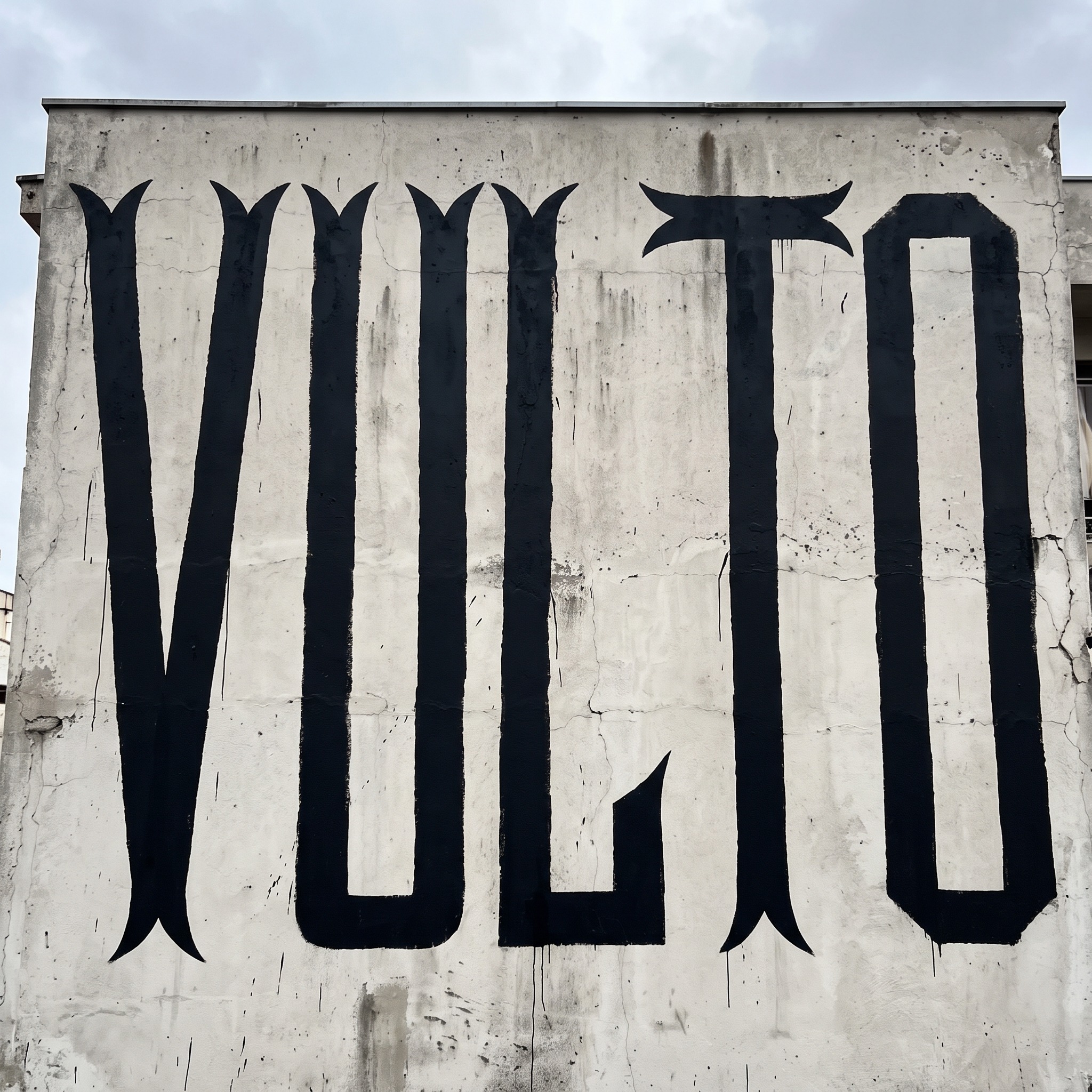 Fonte de IA Letras de pichação gerada no Nano Banana: a palavra VULTO