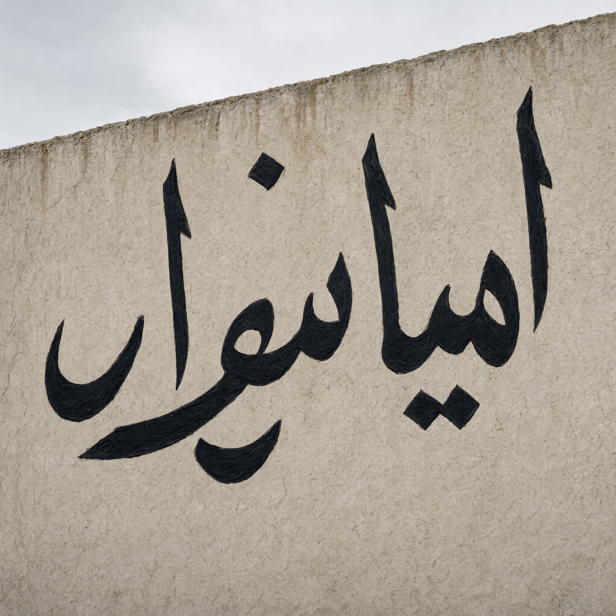 خط حروف البيشاساو بالذكاء الاصطناعي من توليد Qwen-Image: كلمة ليل