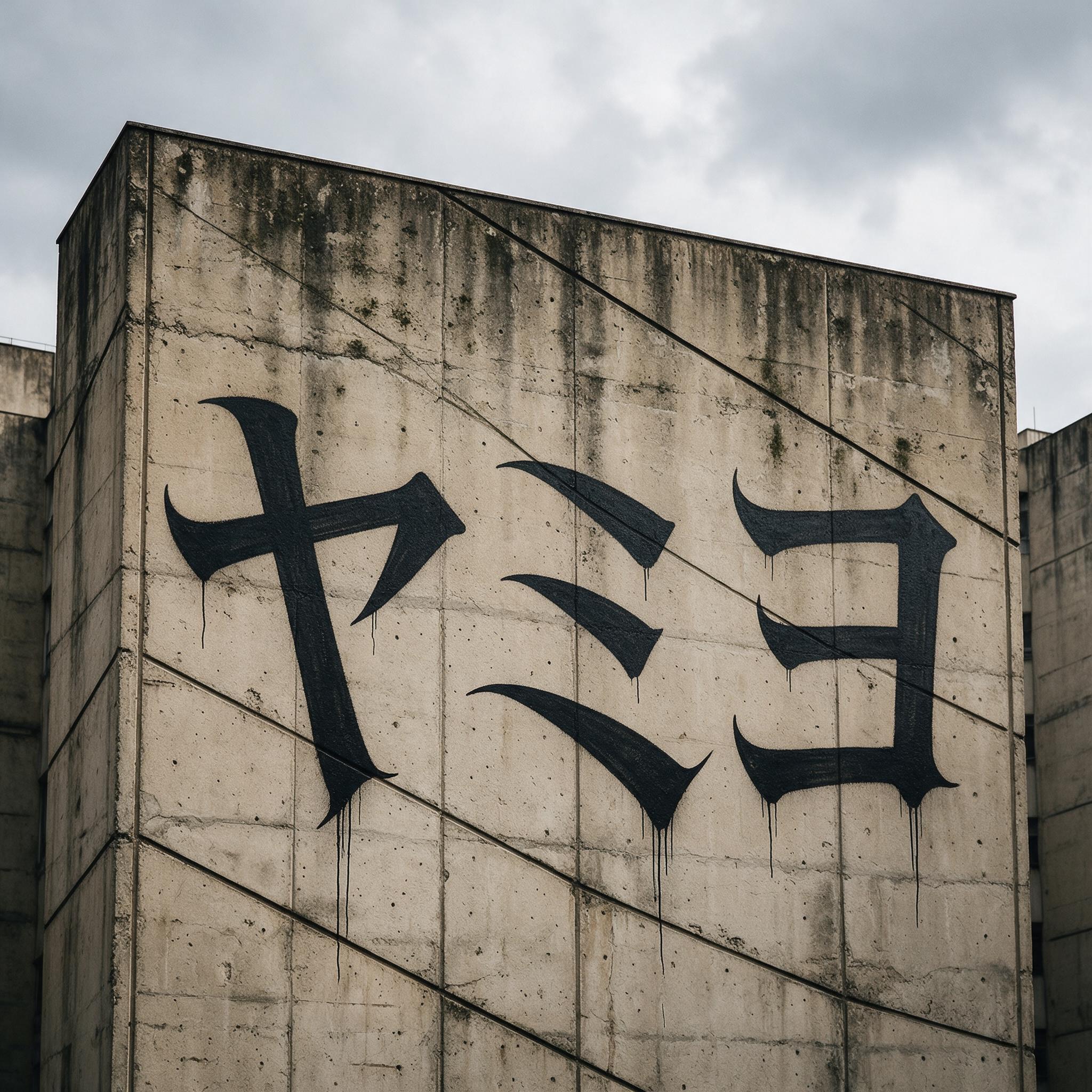 Seedream で生成した ピシャソン文字 AIフォント：文字「ヤミヨ」