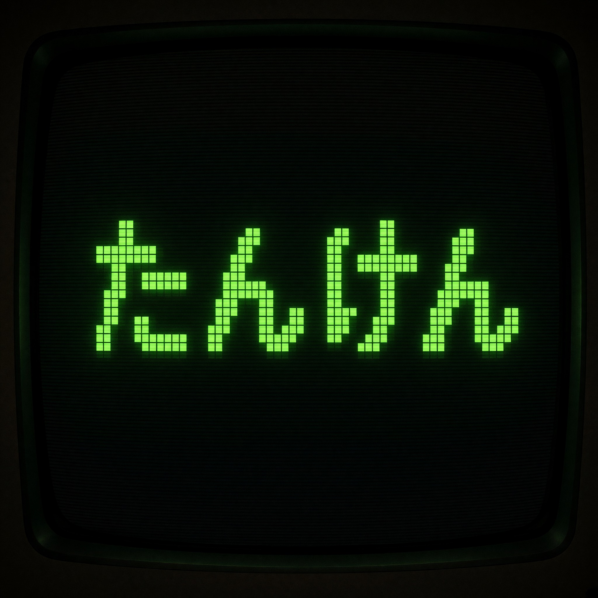 Grok Imagine で生成した ドット フォント AIフォント：文字「たんけん」