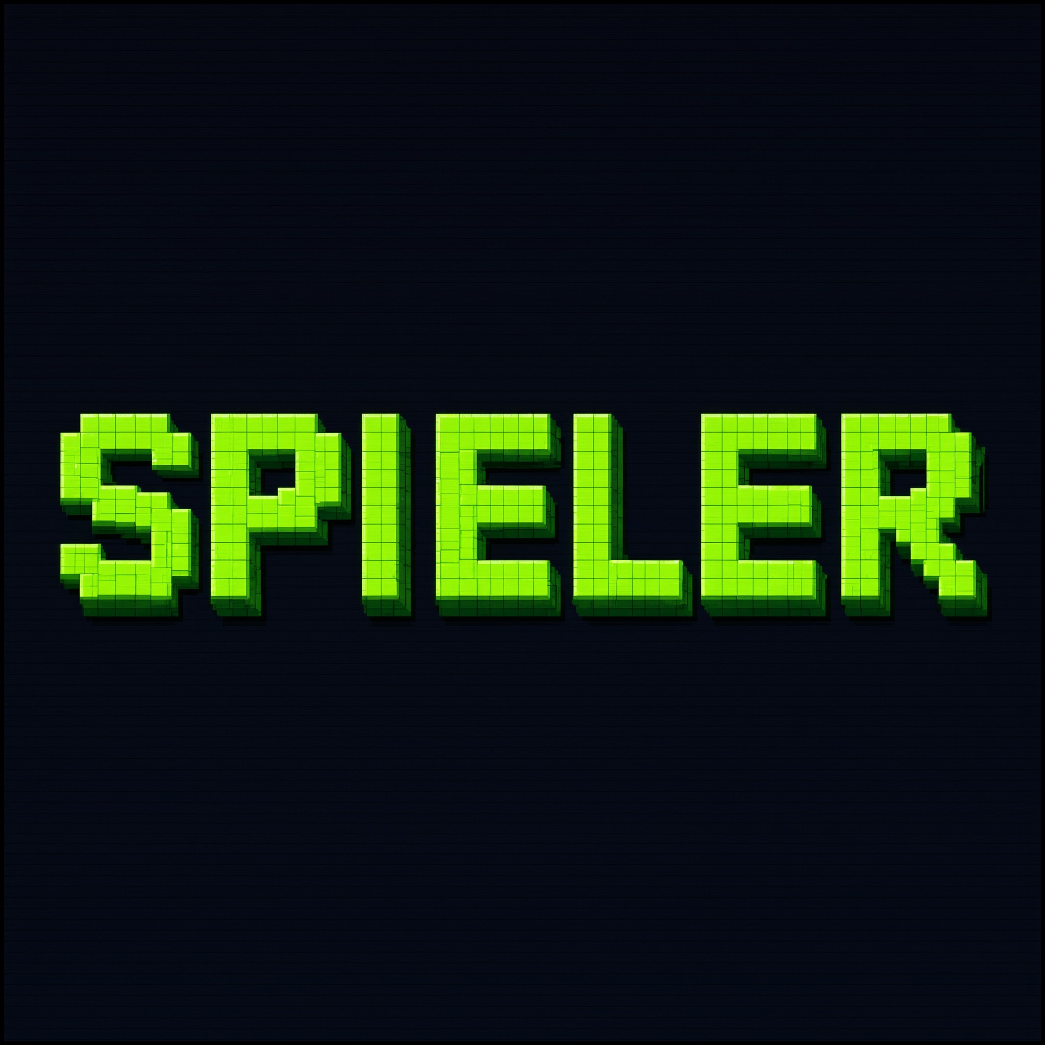 Pixel-Schrift KI-Schrift, erstellt mit Qwen-Image: das Wort SPIELER