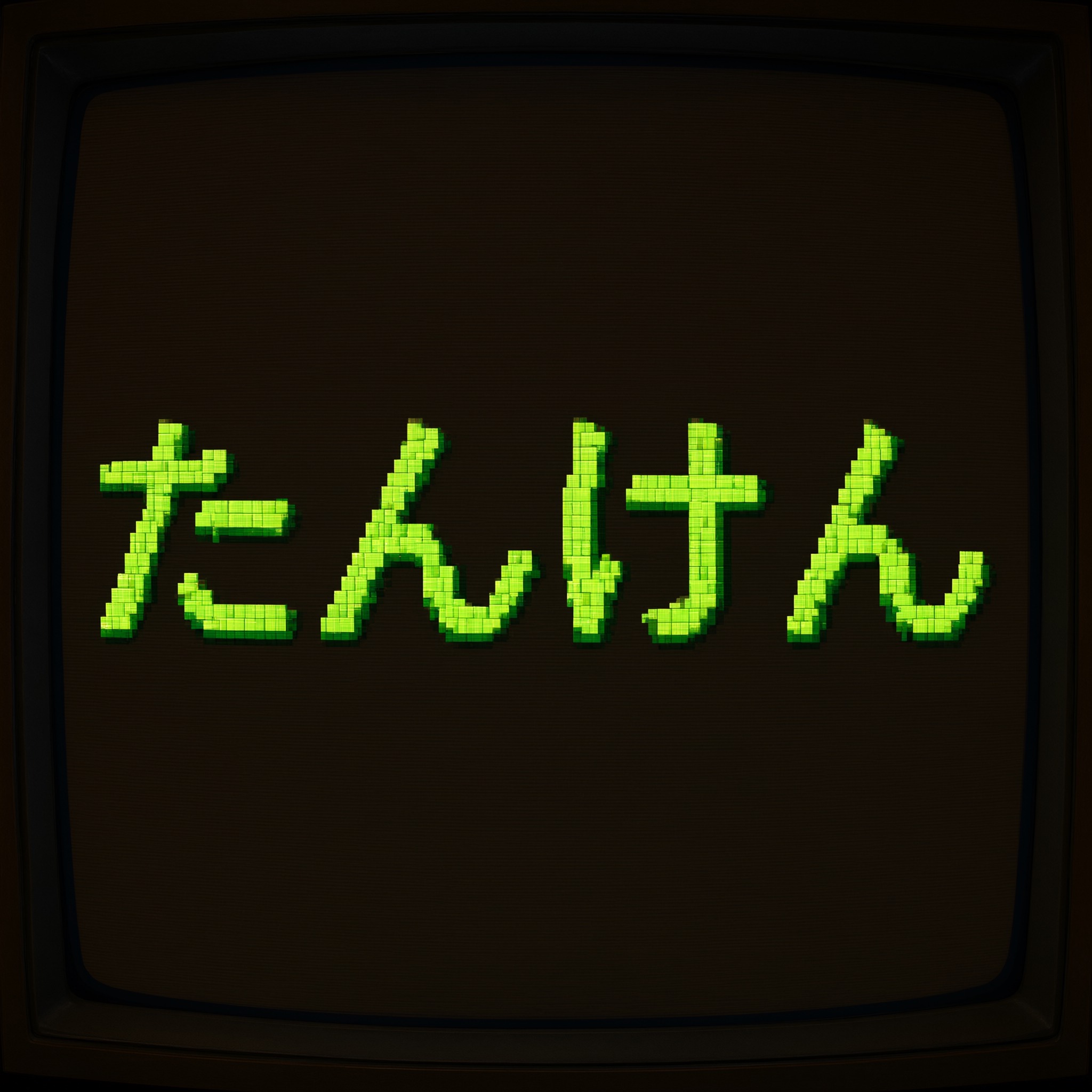 Qwen-Image で生成した ドット フォント AIフォント：文字「たんけん」
