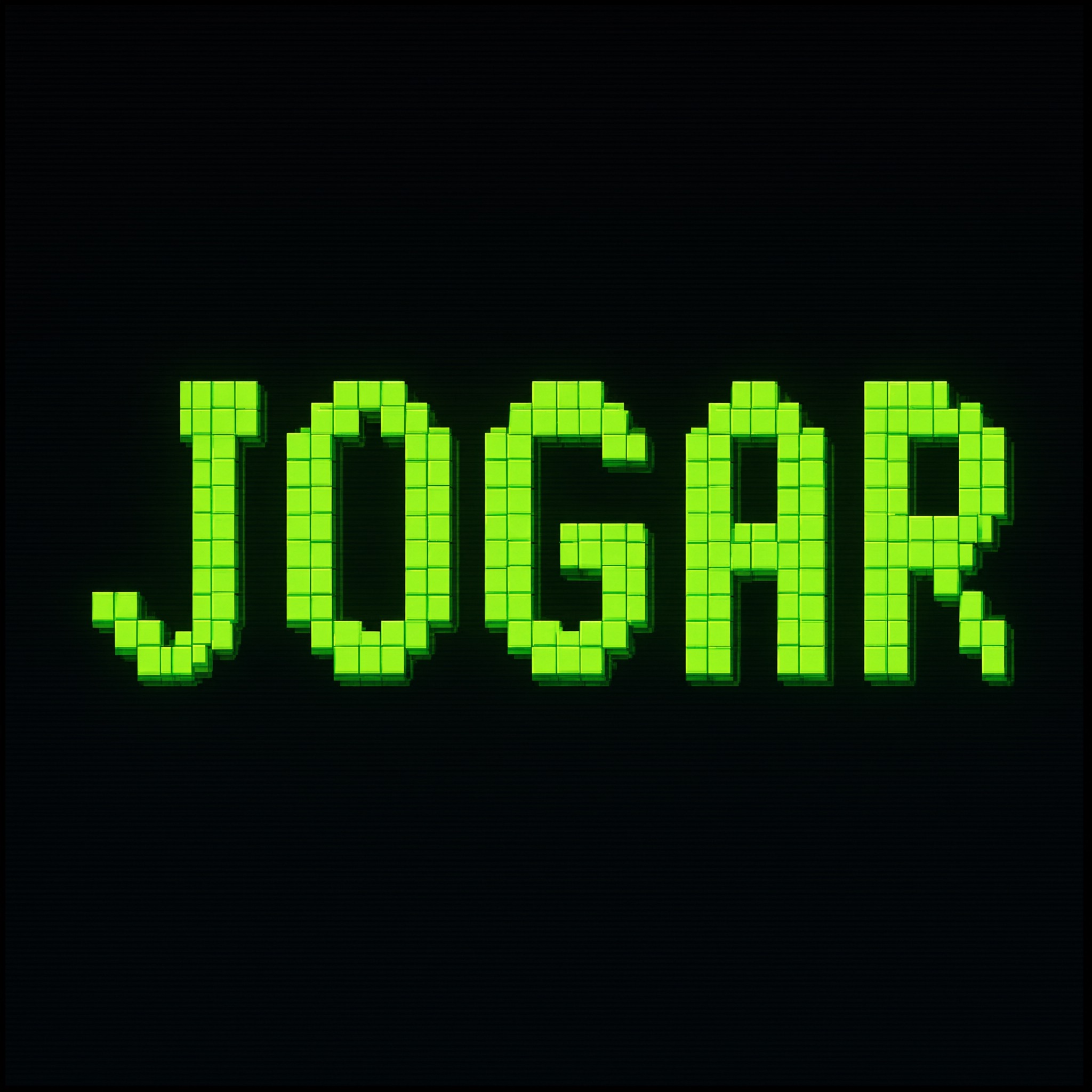 Fonte de IA Fonte pixel gerada no Qwen-Image: a palavra JOGAR