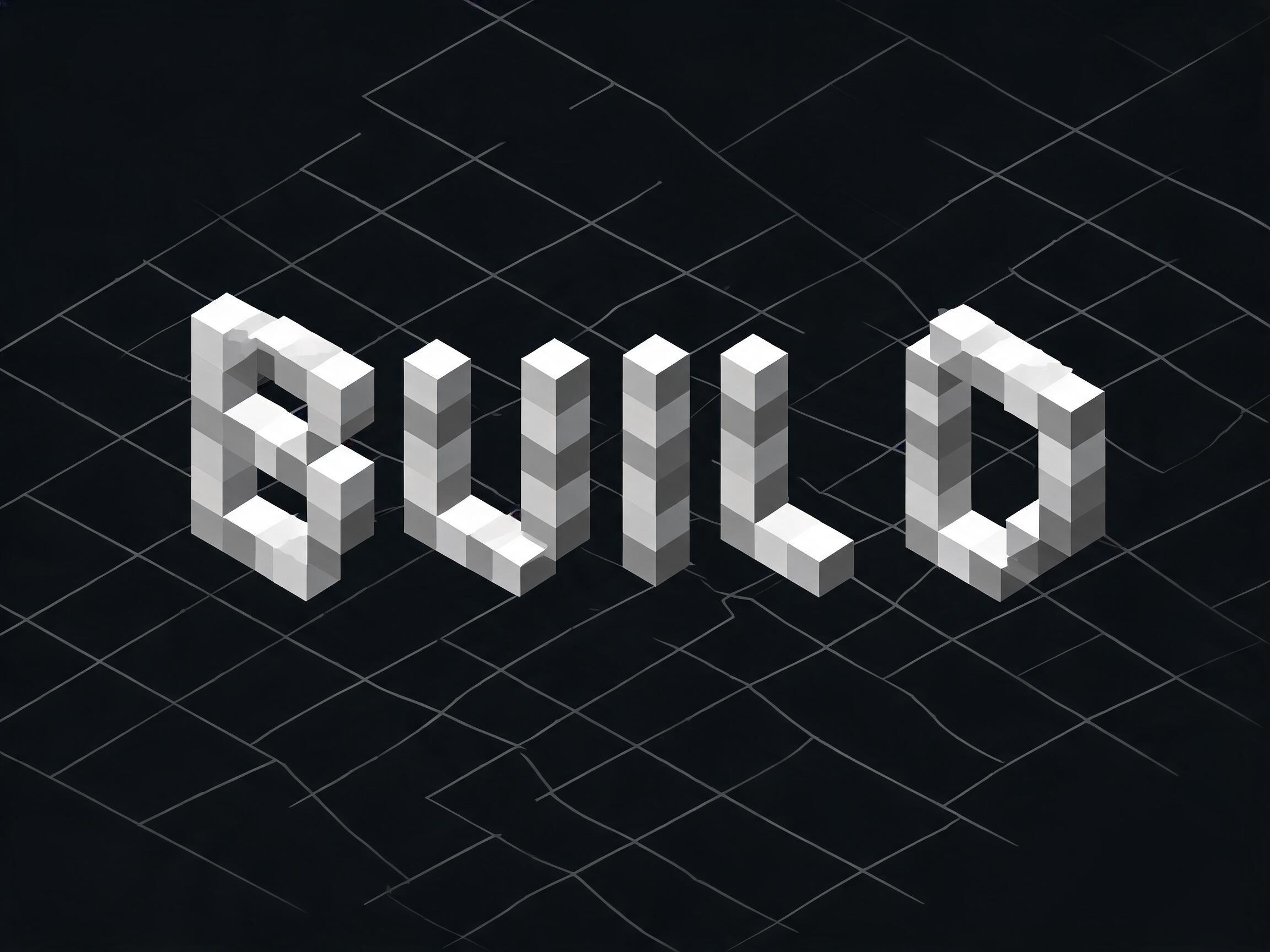Pixel Isometric AI font effect image