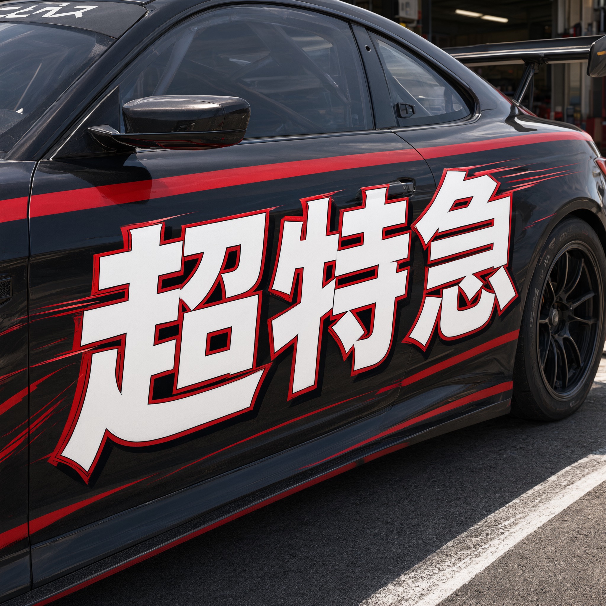 Qwen-Image で生成した レーシング フォント AIフォント：文字「超特急」