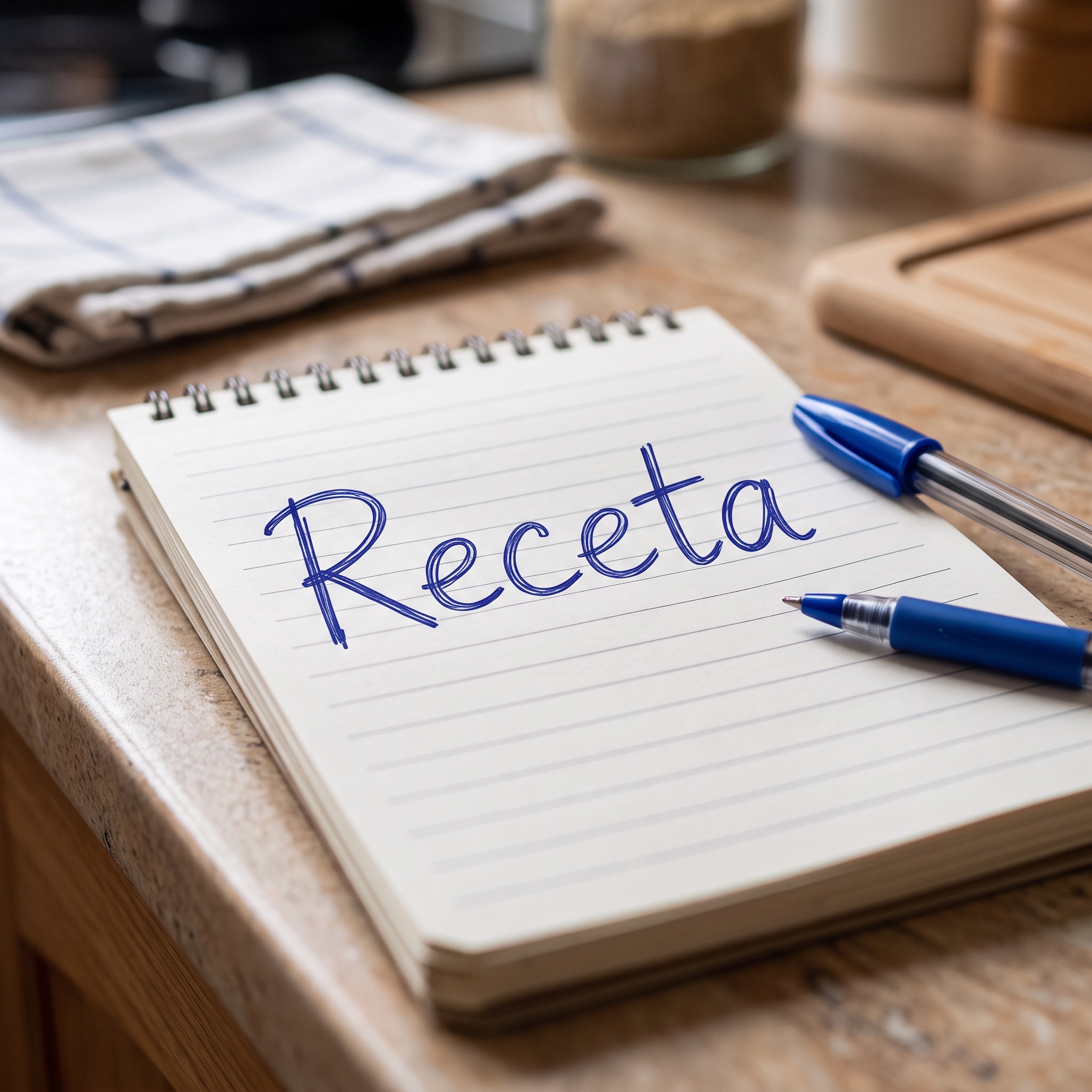 Fuente de IA Letra manuscrita realista generada con Nano Banana: la palabra Receta
