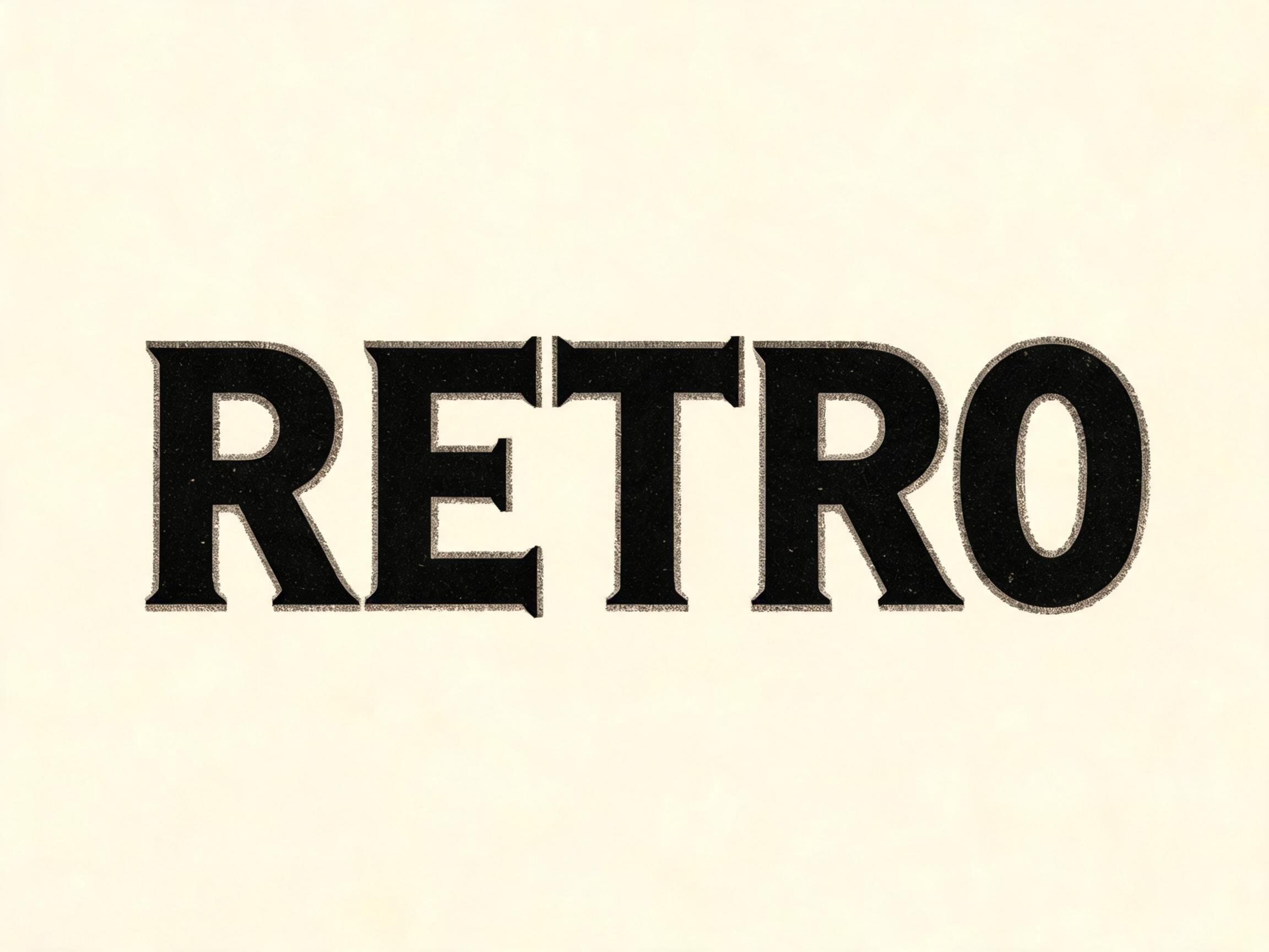 Retro Slab AI font effect image