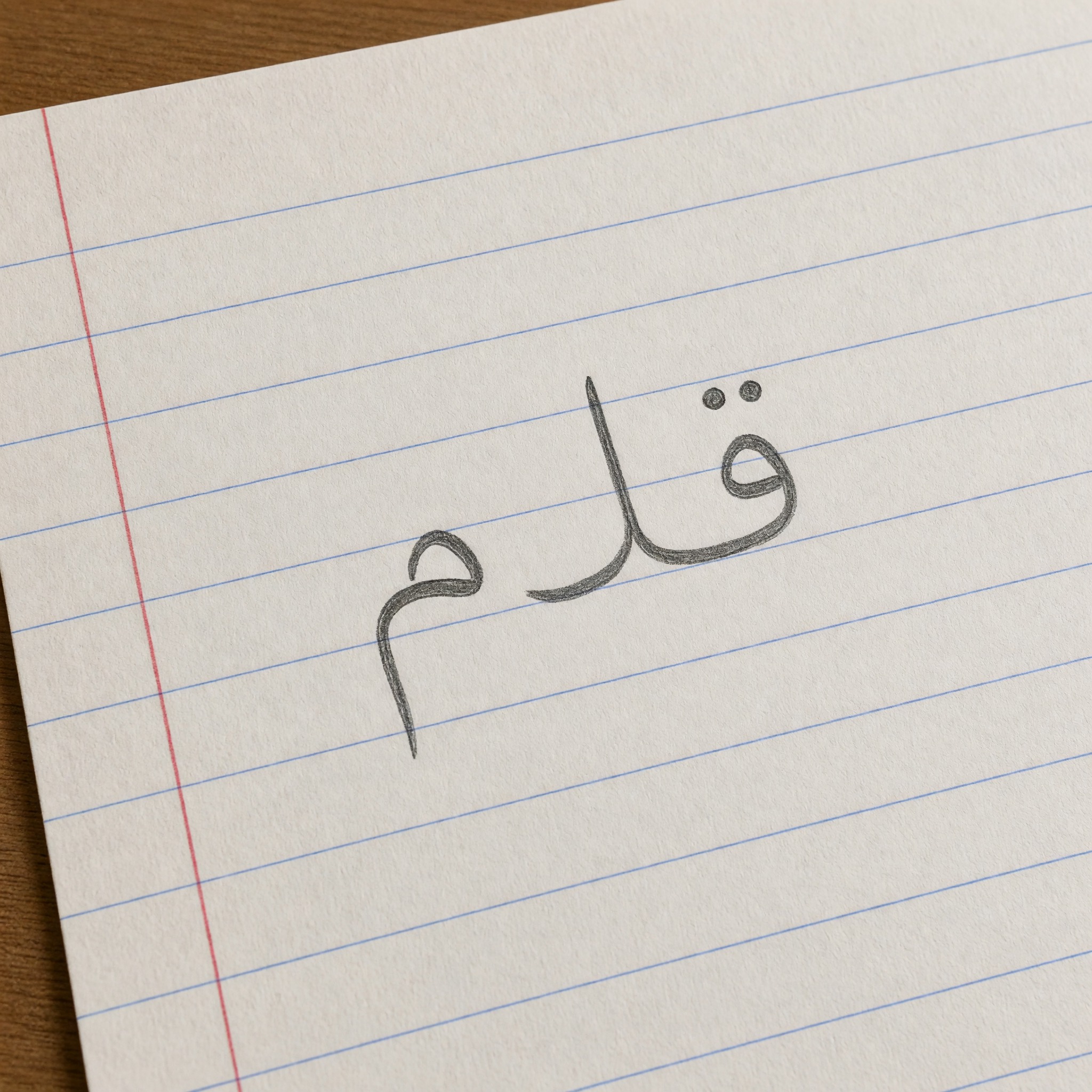 خط خط مدرسي بالذكاء الاصطناعي من توليد Grok Imagine: كلمة قلم