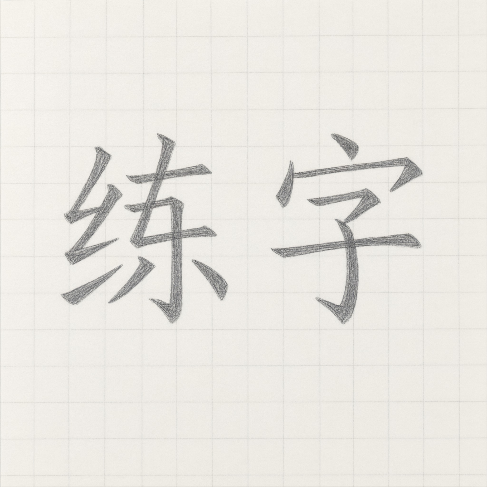 课本范字 AI 字体在 Qwen-Image 上的生成结果：文字 练字