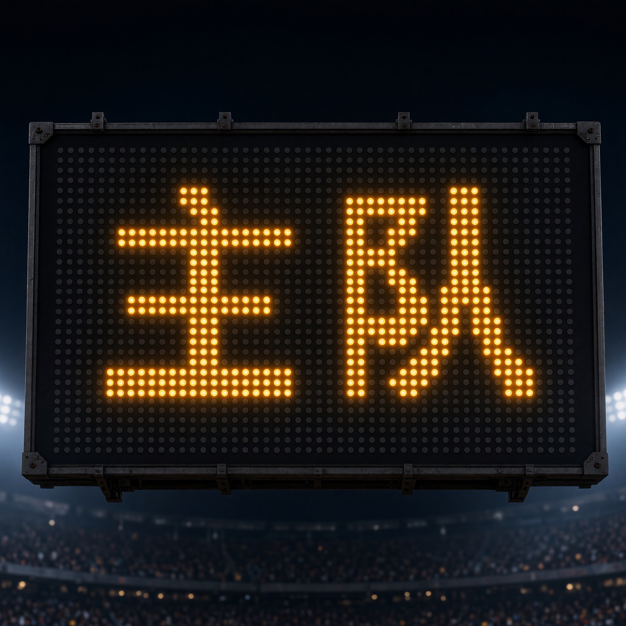 记分牌字体 AI 字体在 Grok Imagine 上的生成结果:文字 主队