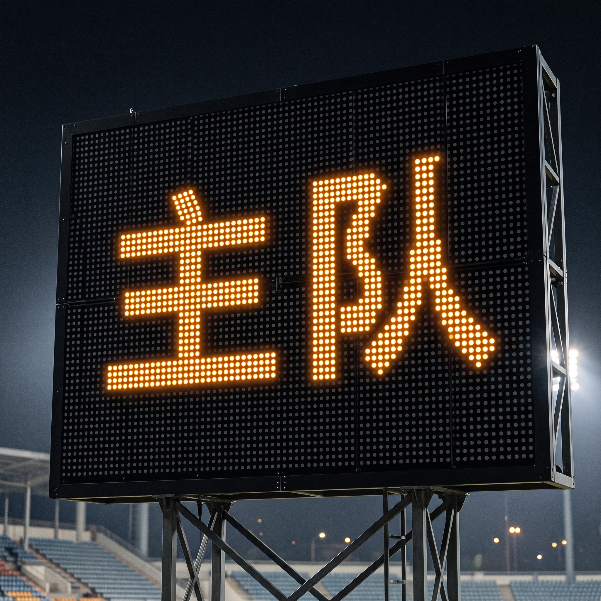 记分牌字体 AI 字体在 Nano Banana 上的生成结果：文字 主队