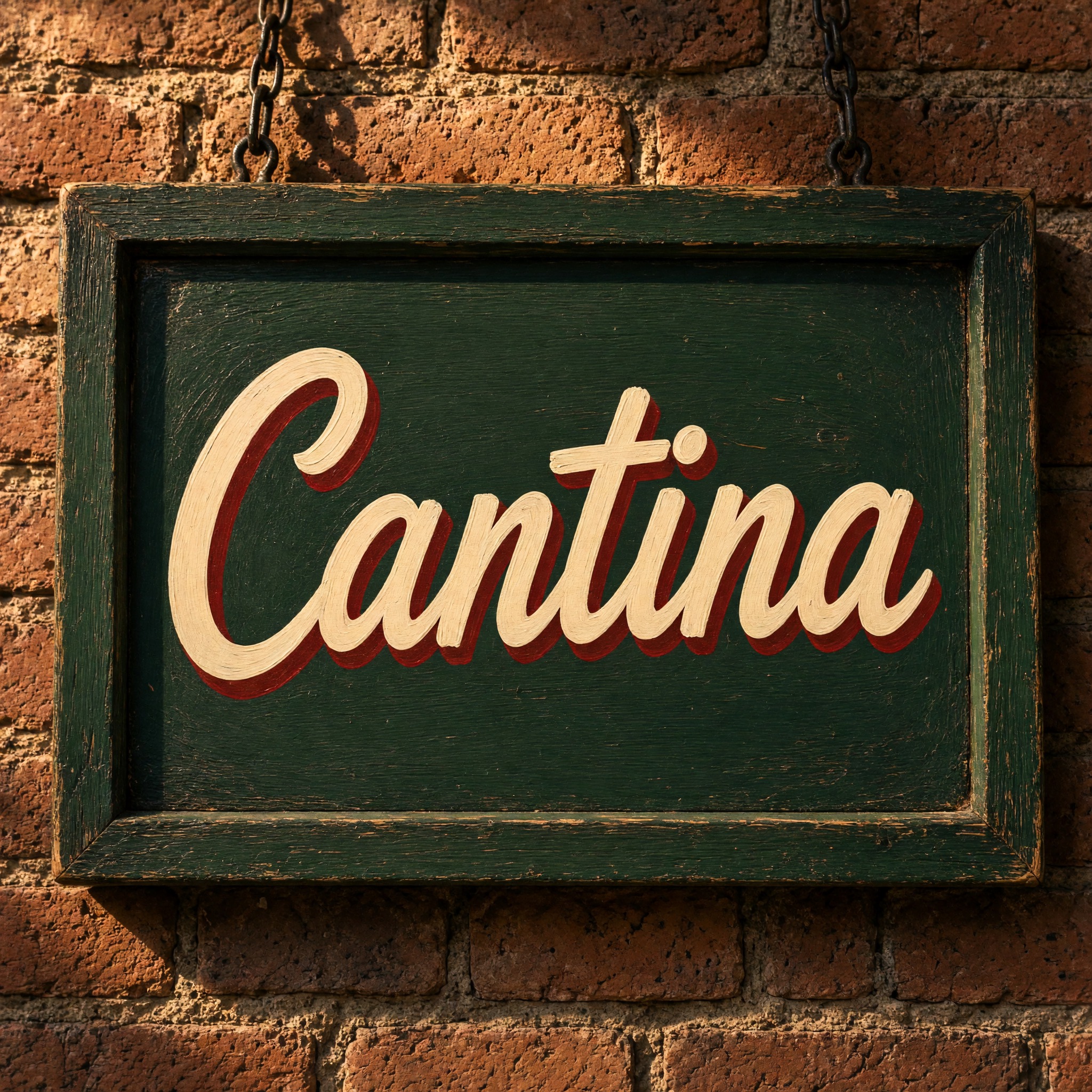 Fuente de IA Rotulación a mano generada con Grok Imagine: la palabra Cantina