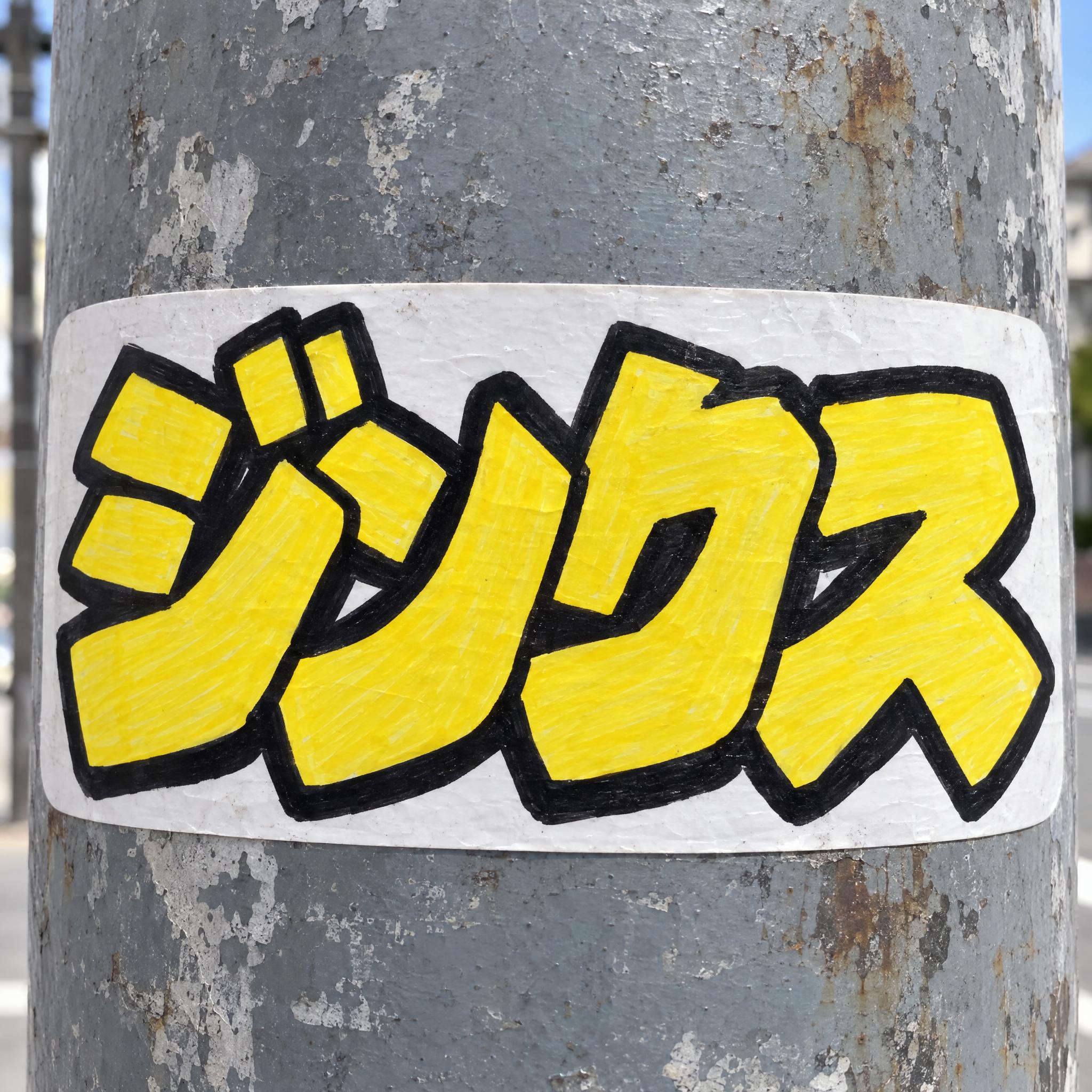 グラフィティステッカー AIフォントの見本画像