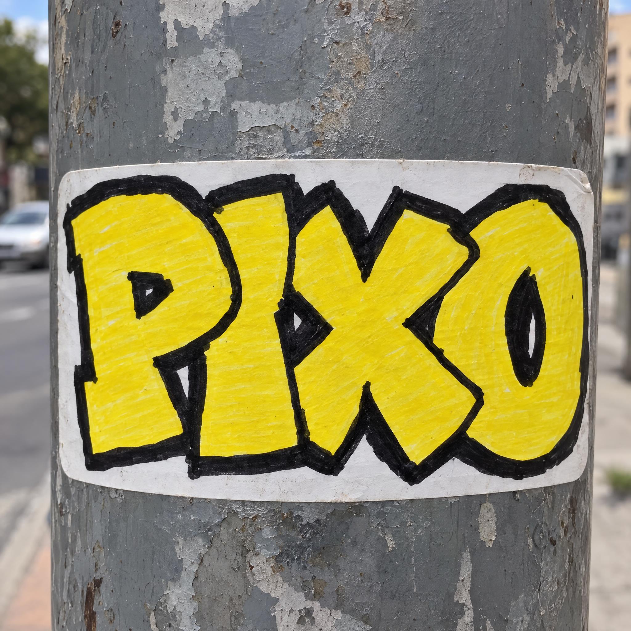 Imagem de exemplo da fonte de IA Adesivo de grafite