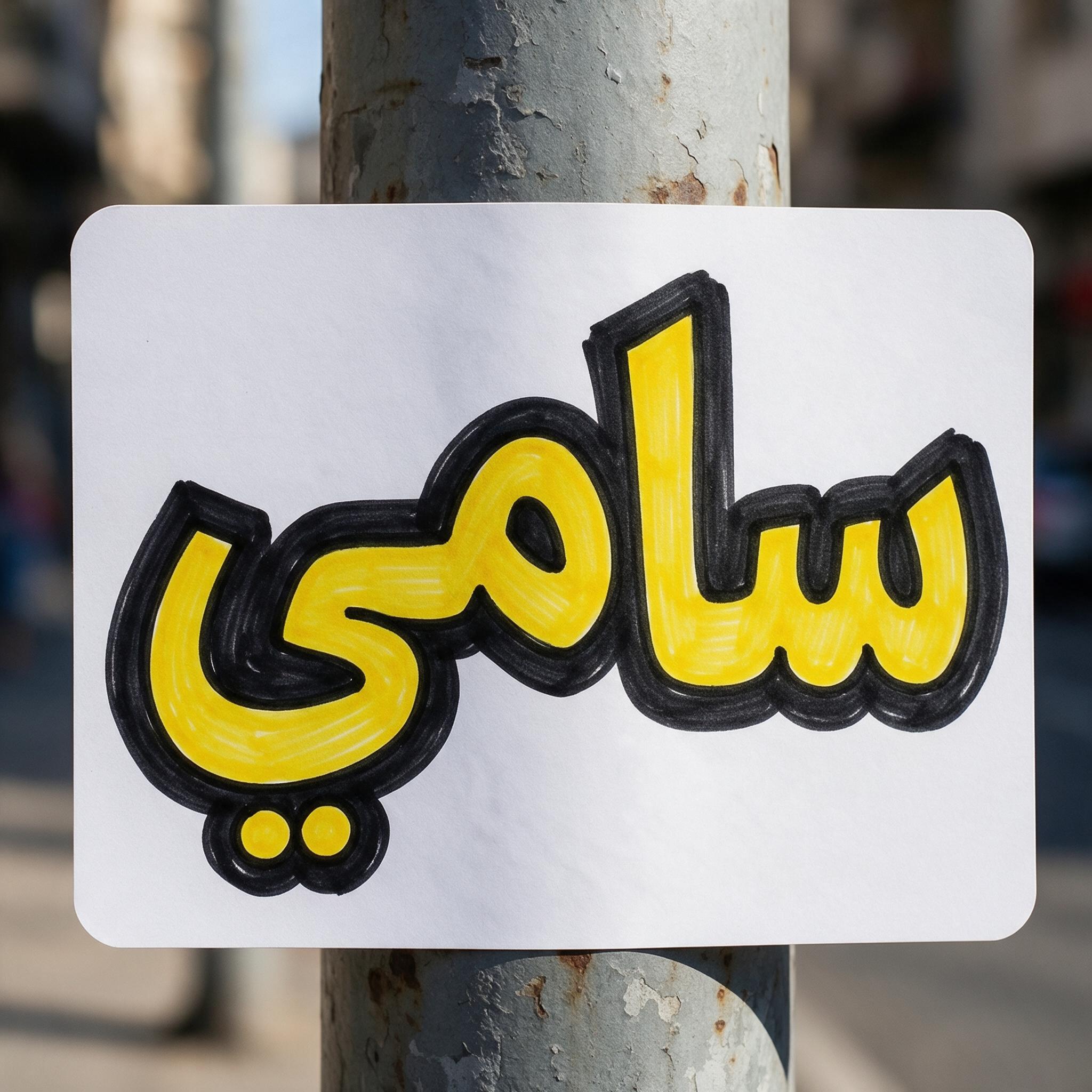 خط ملصق جرافيتي بالذكاء الاصطناعي من توليد Seedream: كلمة سامي