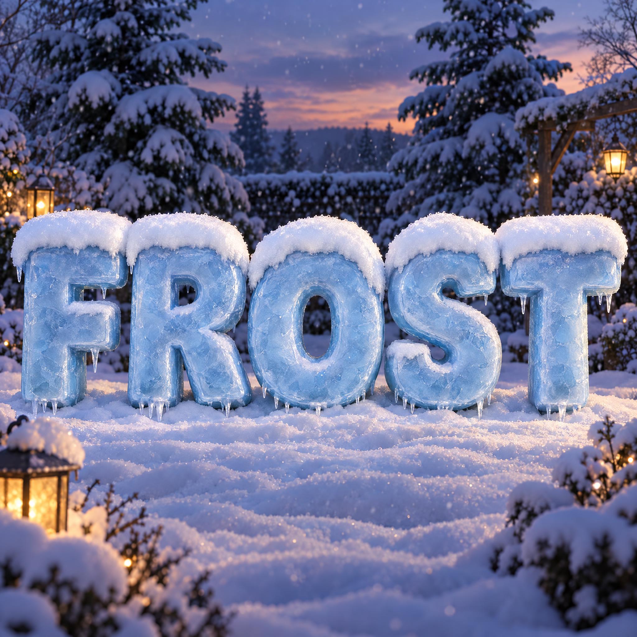 Schnee Schrift KI-Schrift Beispielbild