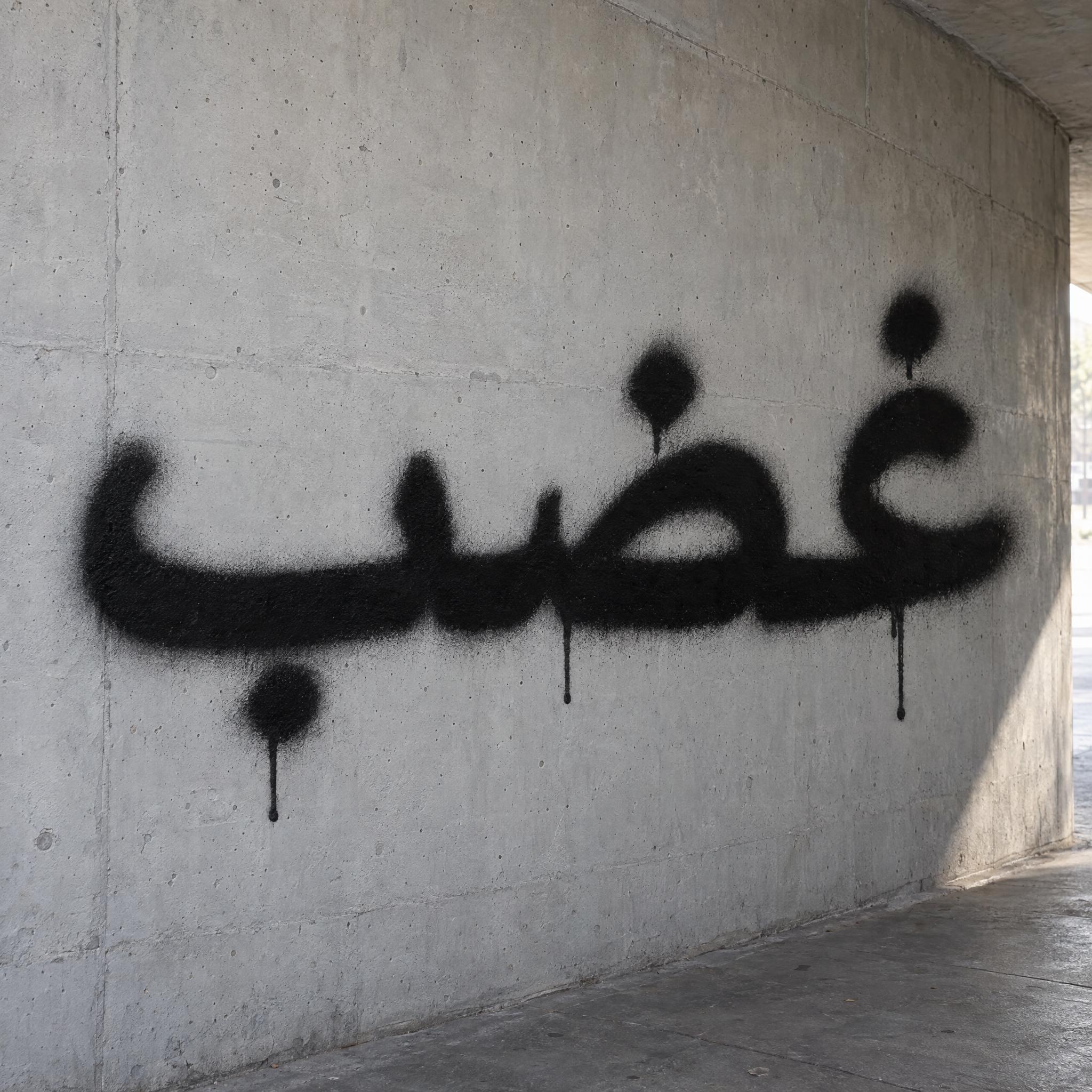 صورة مثال لخط خط البخاخ بالذكاء الاصطناعي