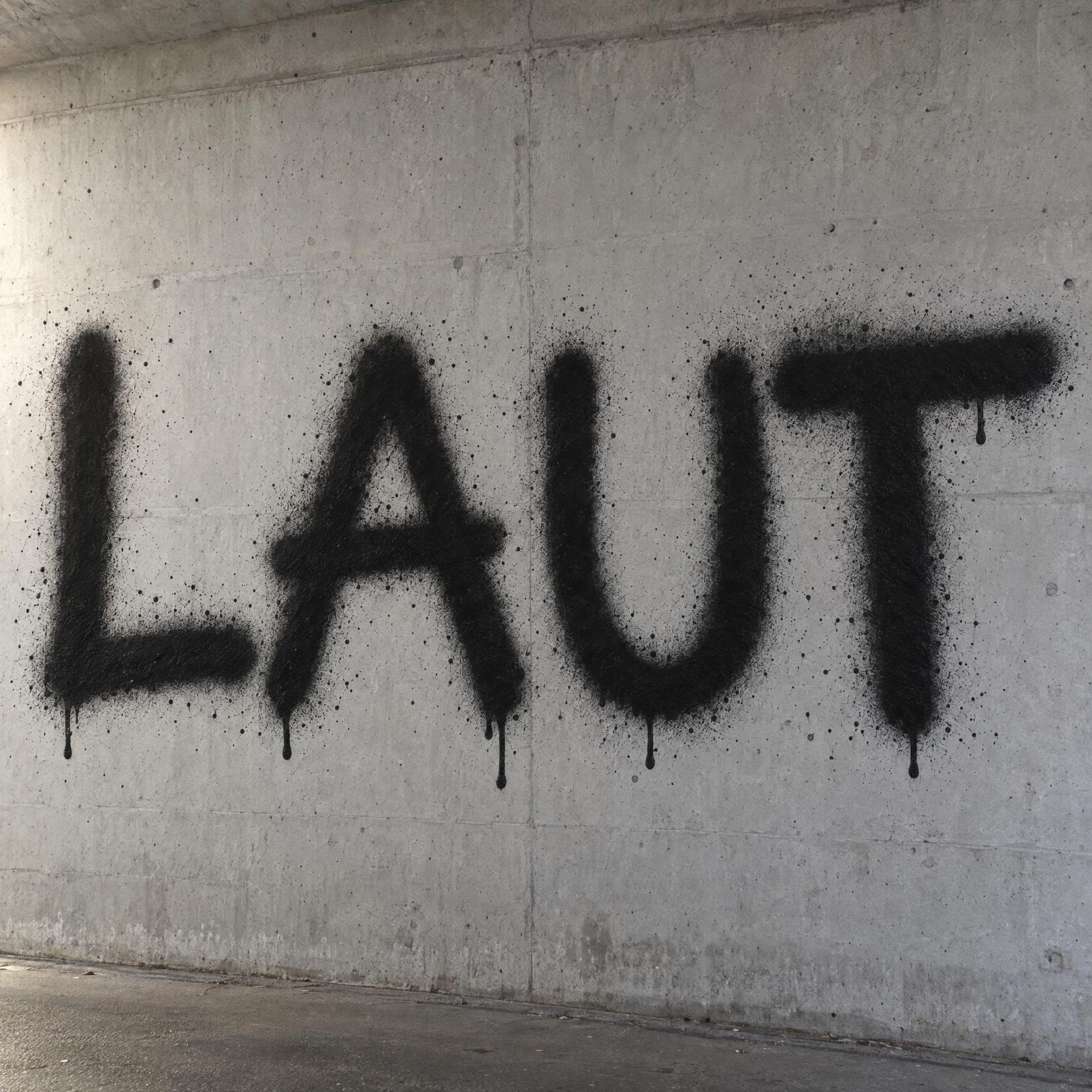 Spray-Schrift KI-Schrift Beispielbild