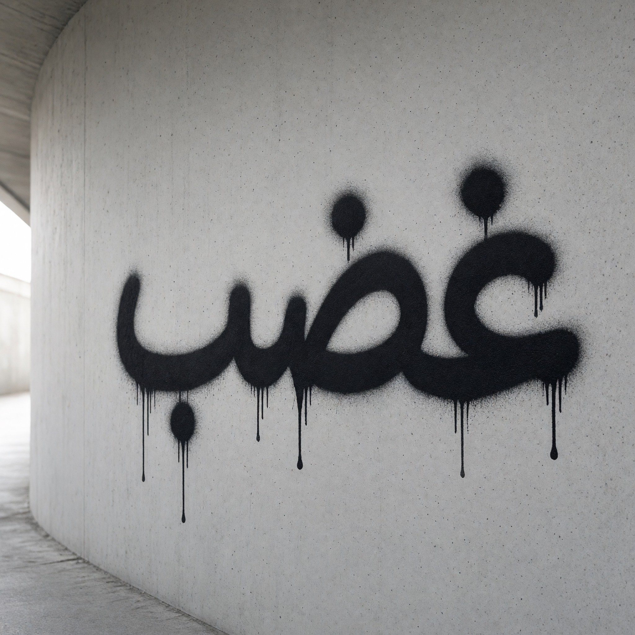 خط خط البخاخ بالذكاء الاصطناعي من توليد Grok Imagine: كلمة غضب