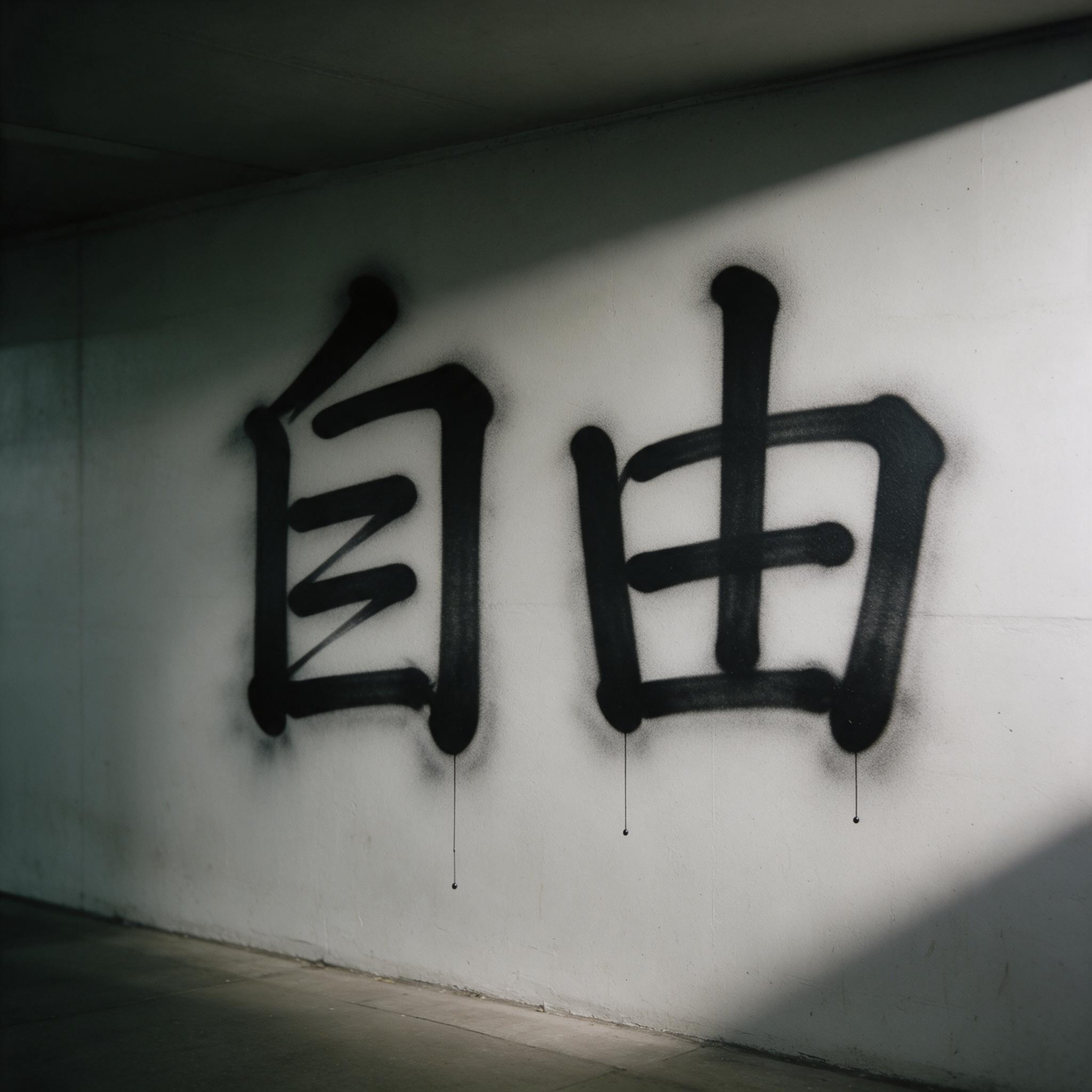 喷漆字 AI 字体在 Seedream 上的生成结果：文字 自由
