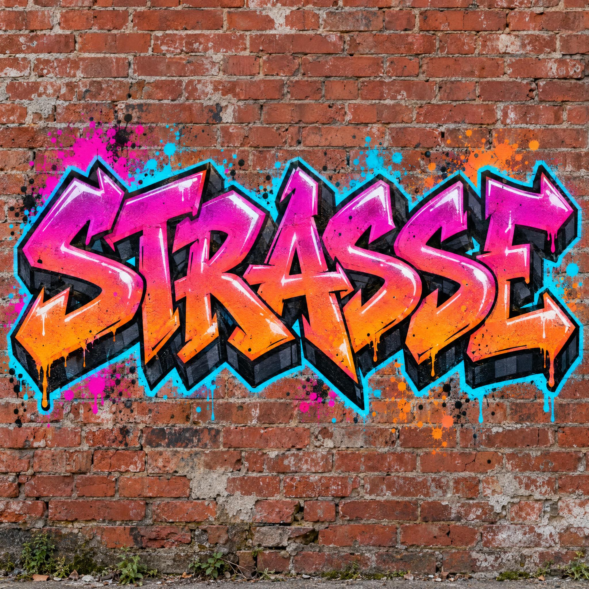 Sunset Graffiti KI-Schrift Beispielbild