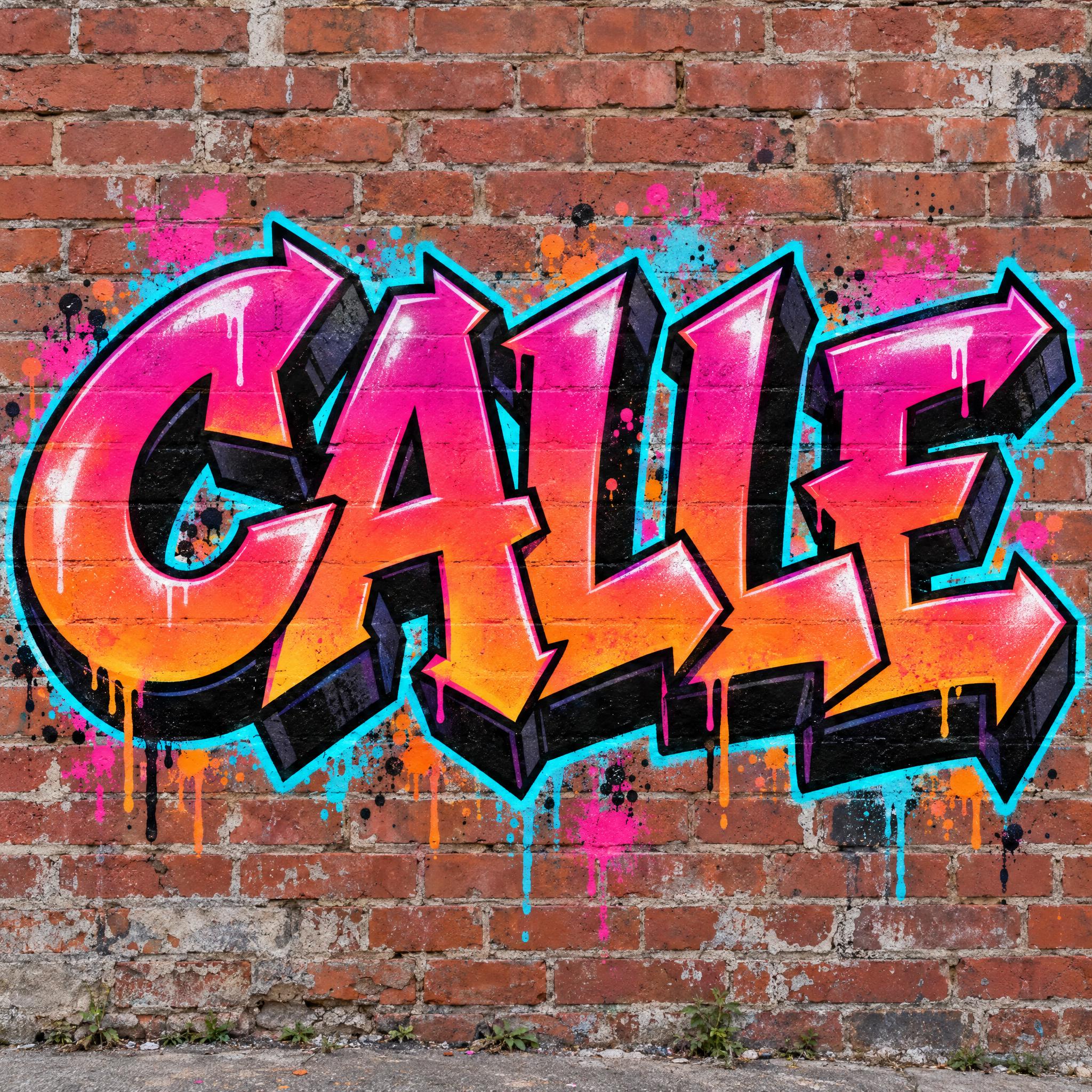 Imagen de ejemplo de la fuente de IA Graffiti Atardecer
