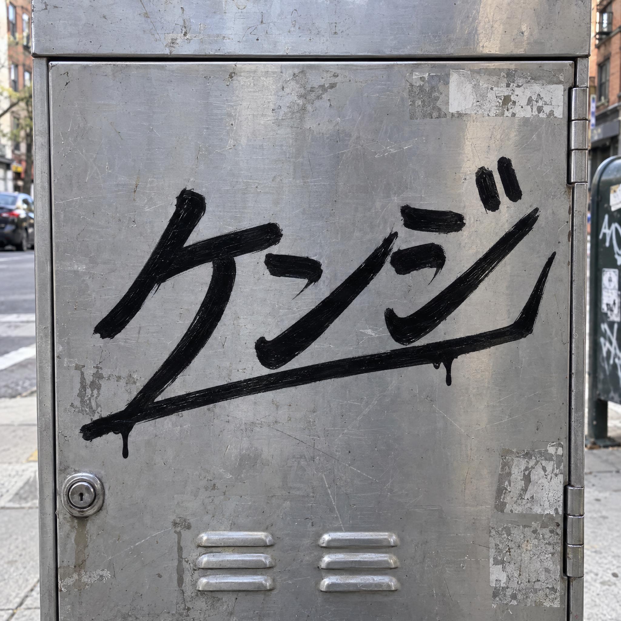 グラフィティのタグ文字 AIフォントの見本画像