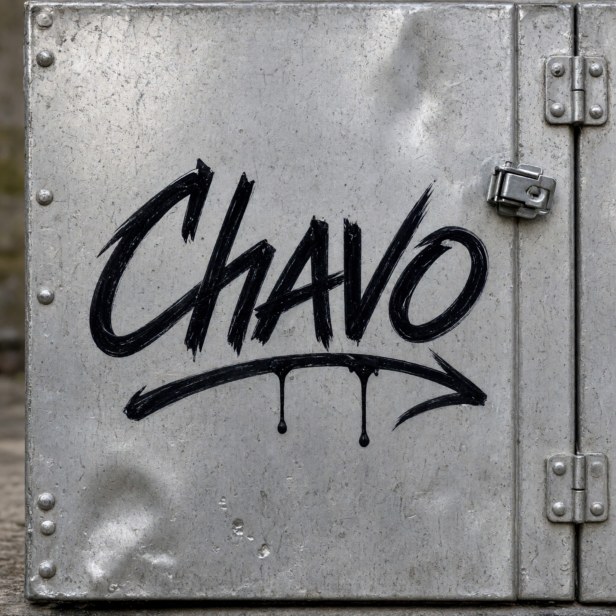 Fuente de IA Letras de tag de graffiti generada con Grok Imagine: la palabra Chavo
