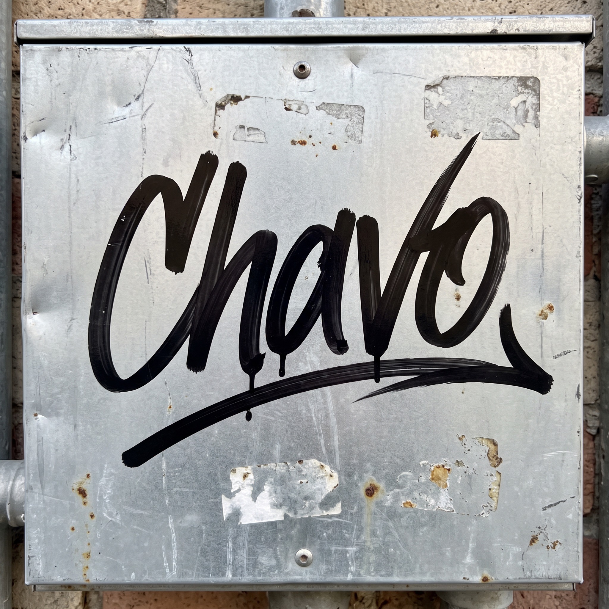 Fuente de IA Letras de tag de graffiti generada con Nano Banana: la palabra Chavo