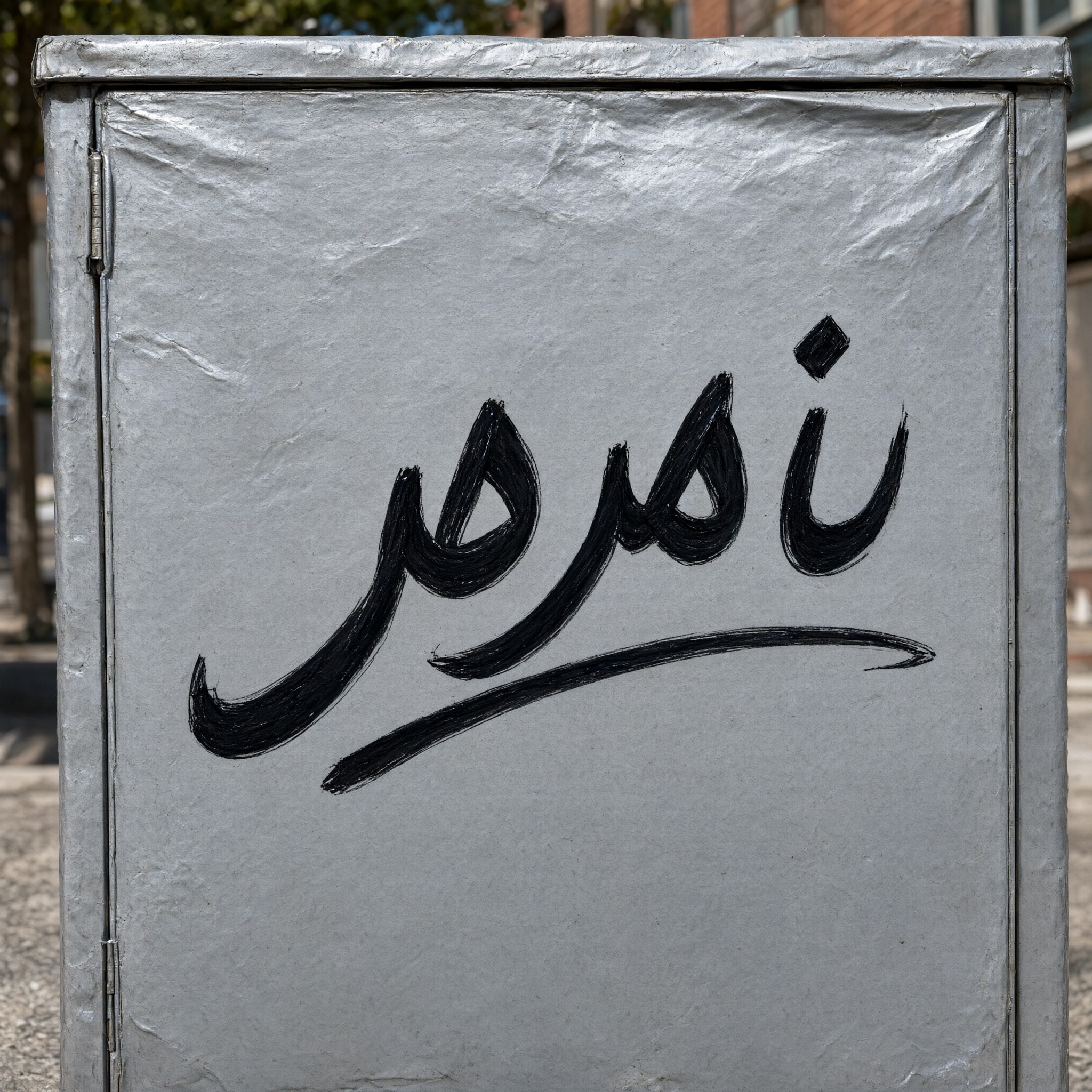 خط حروف توقيع الجرافيتي بالذكاء الاصطناعي من توليد Qwen-Image: كلمة نمر