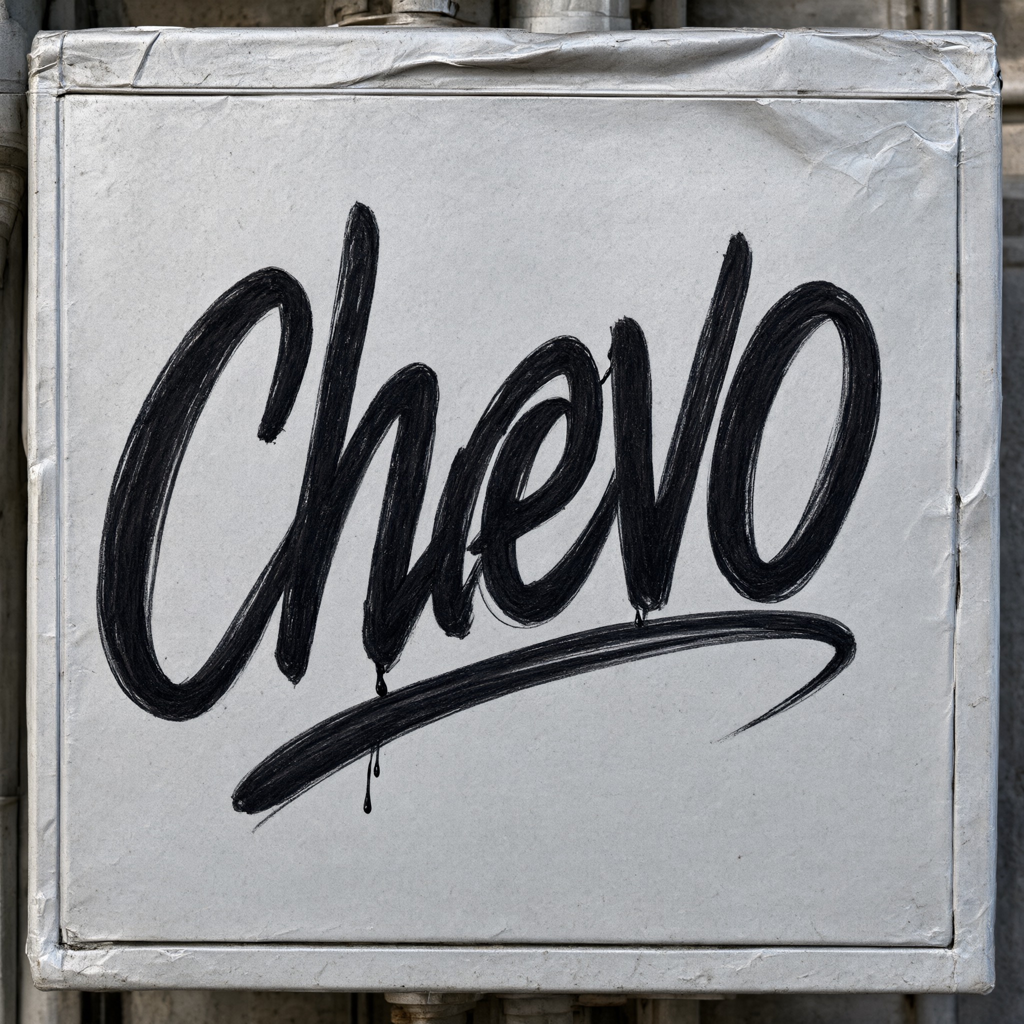 Fuente de IA Letras de tag de graffiti generada con Qwen-Image: la palabra Chavo