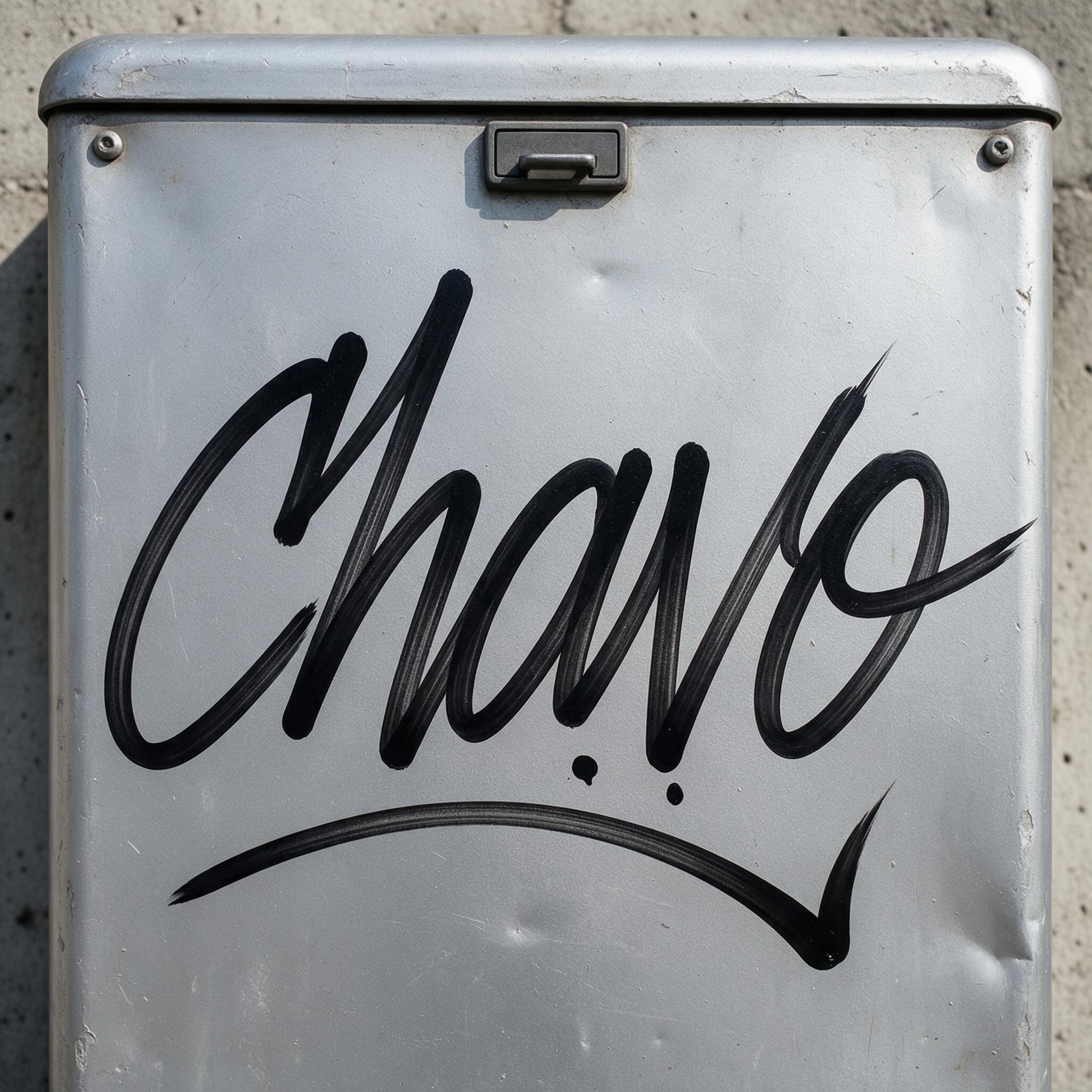 Fuente de IA Letras de tag de graffiti generada con Seedream: la palabra Chavo