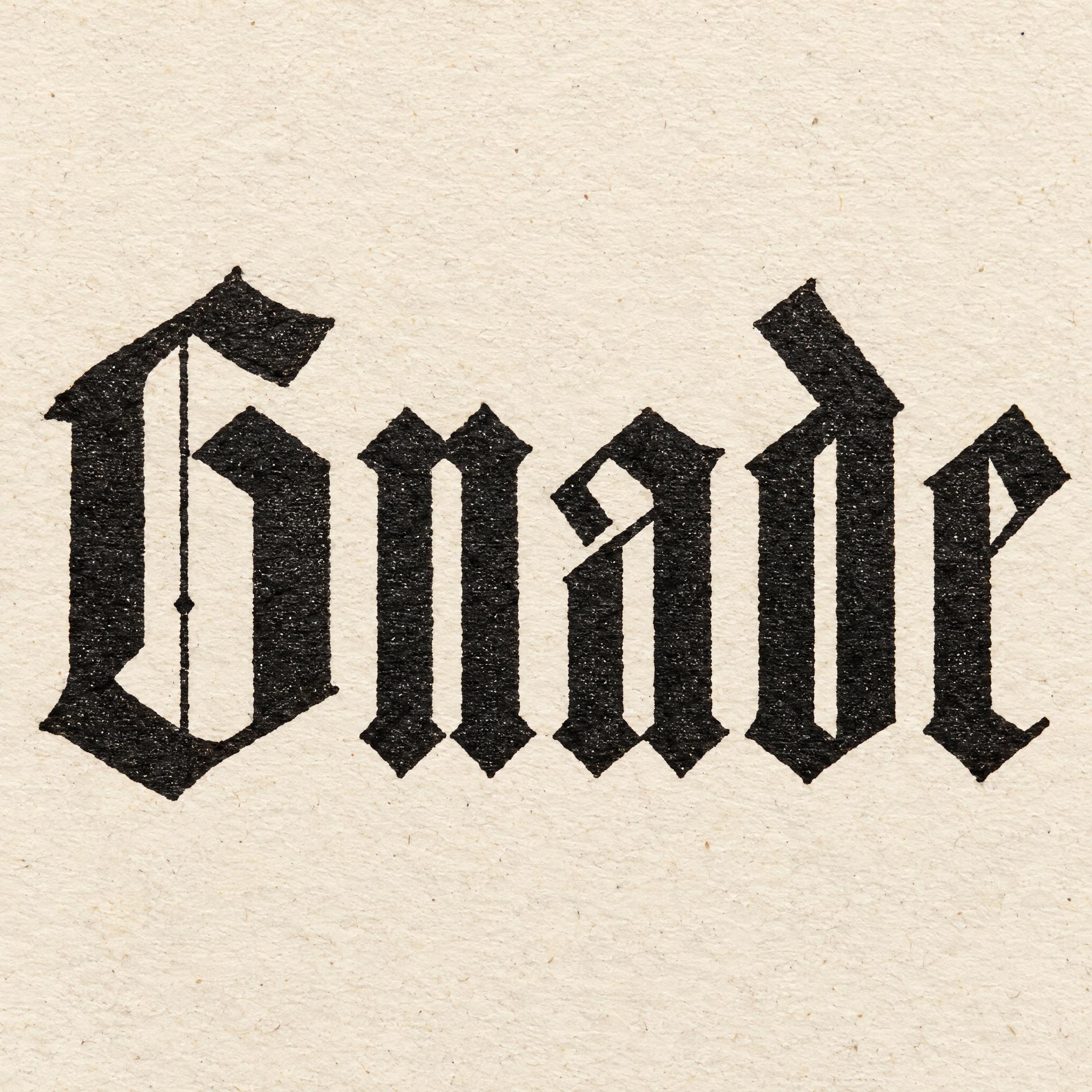 Textura-Schrift KI-Schrift Beispielbild