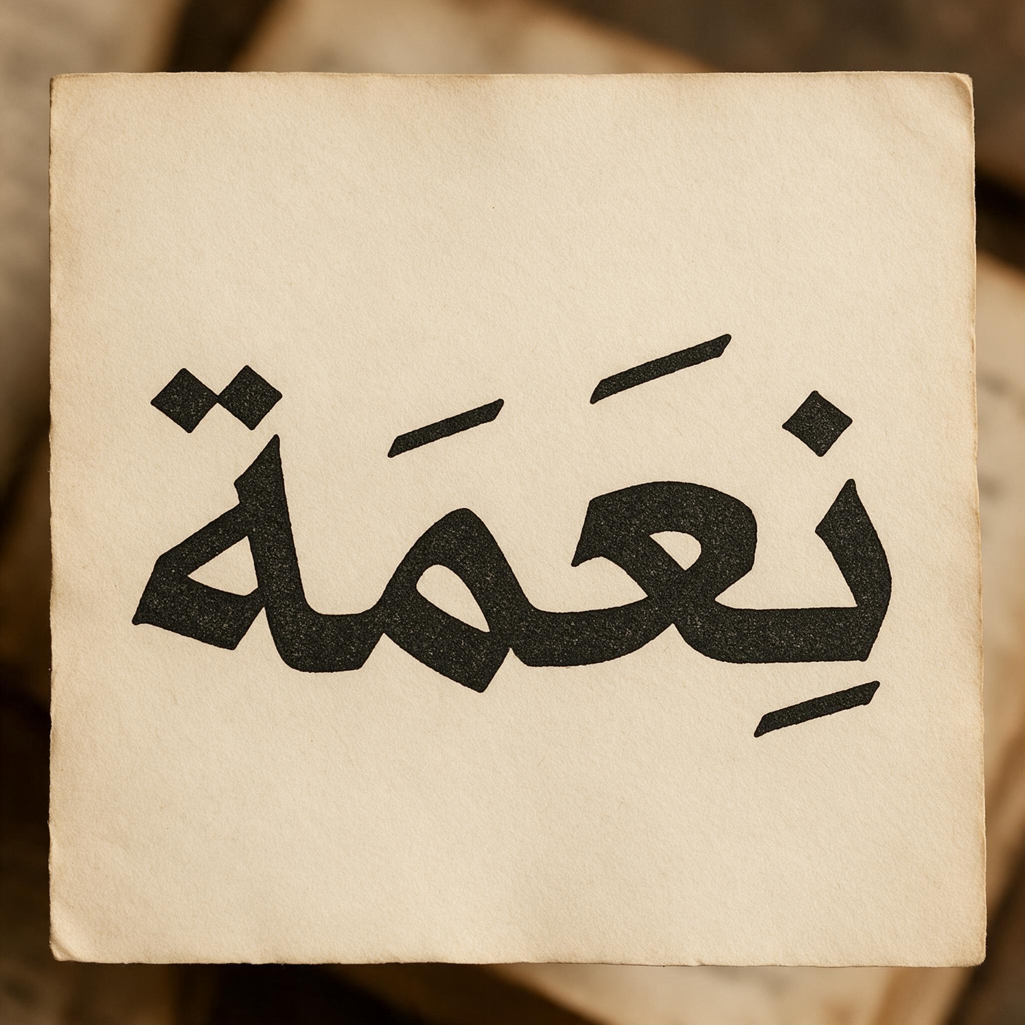 خط خط تكستورا القوطي بالذكاء الاصطناعي من توليد Seedream: كلمة نعمة