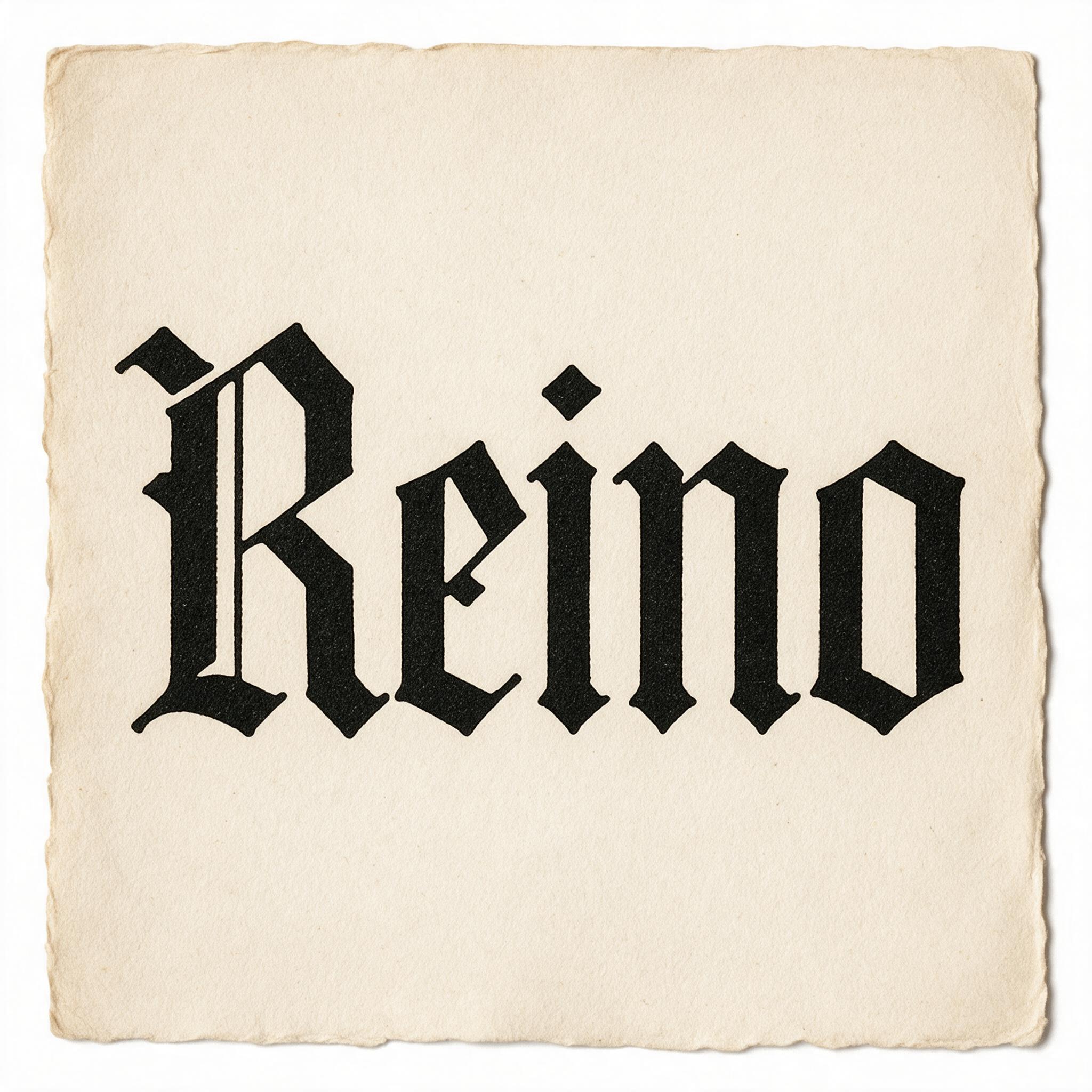 Fonte de IA Letra gótica Textura gerada no Seedream: a palavra Reino