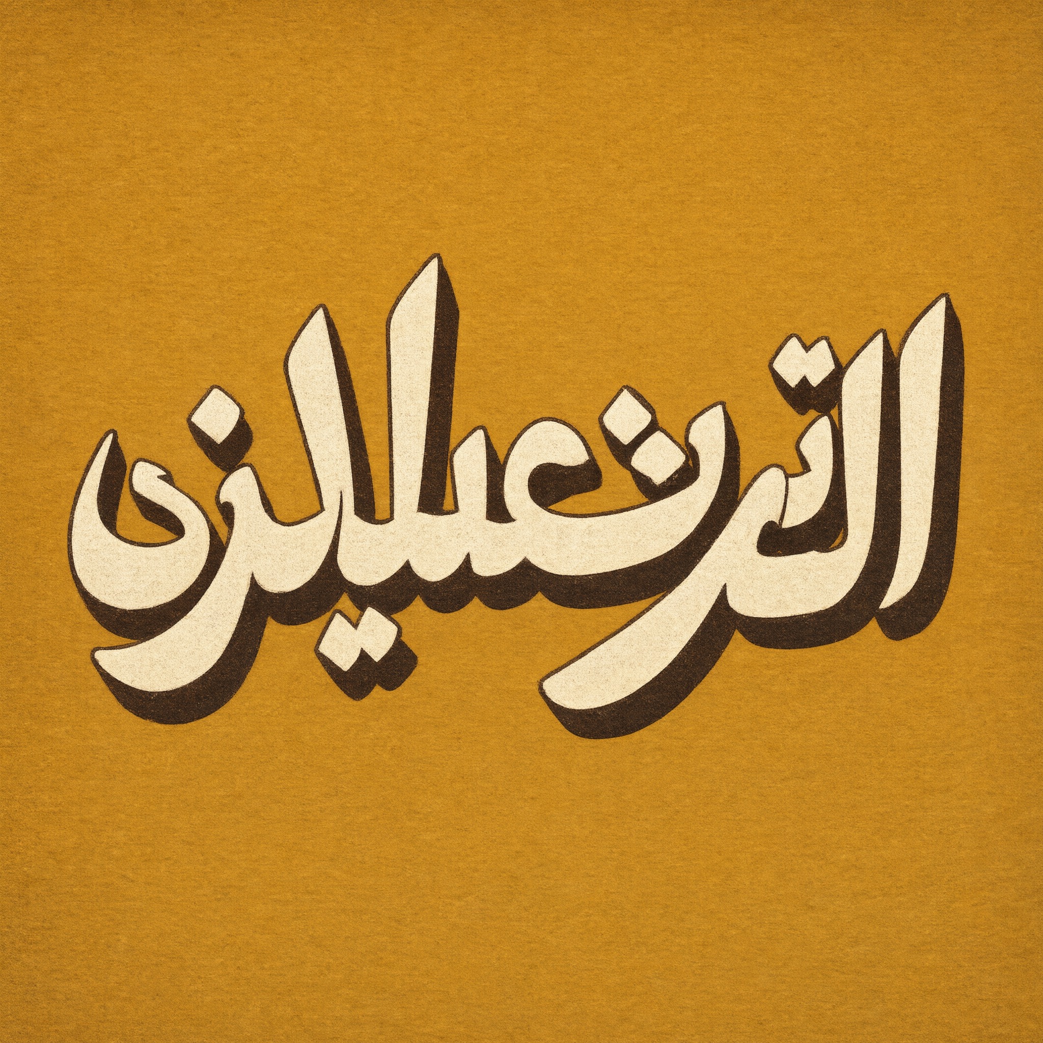 خط خط متصل رجعي عريض بالذكاء الاصطناعي من توليد Qwen-Image: كلمة عيد