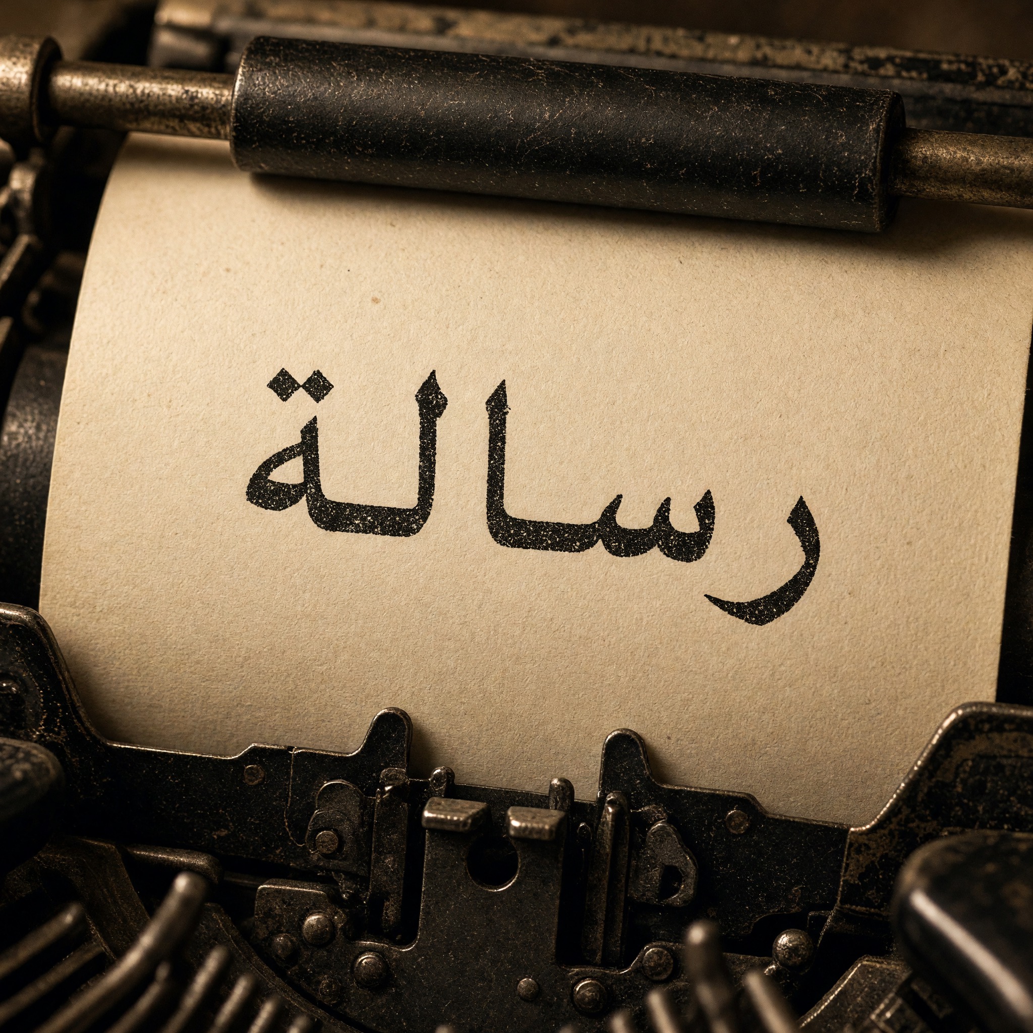خط خط الآلة الكاتبة بالذكاء الاصطناعي من توليد Grok Imagine: كلمة رسالة