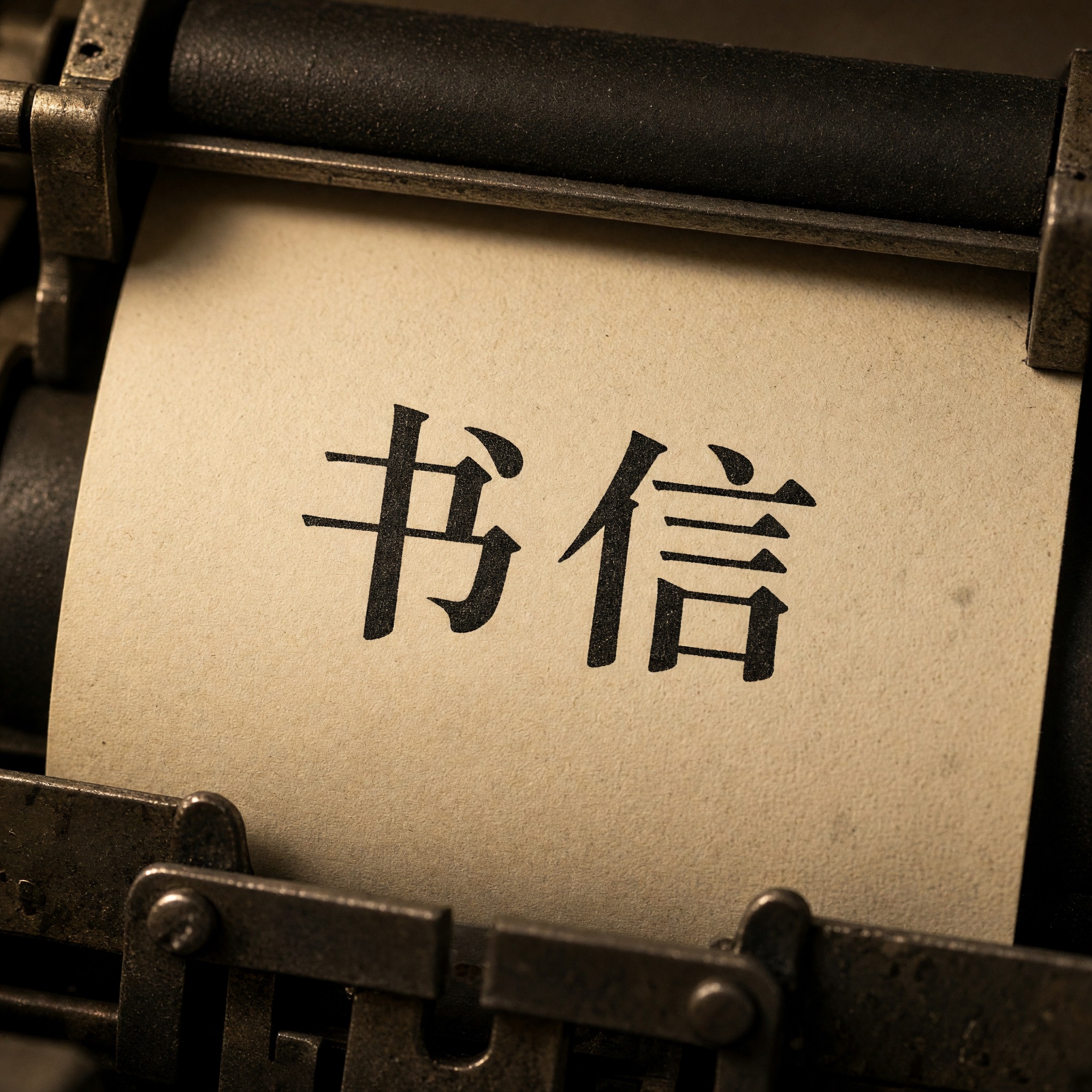 打字机字体 AI 字体在 Grok Imagine 上的生成结果:文字 书信