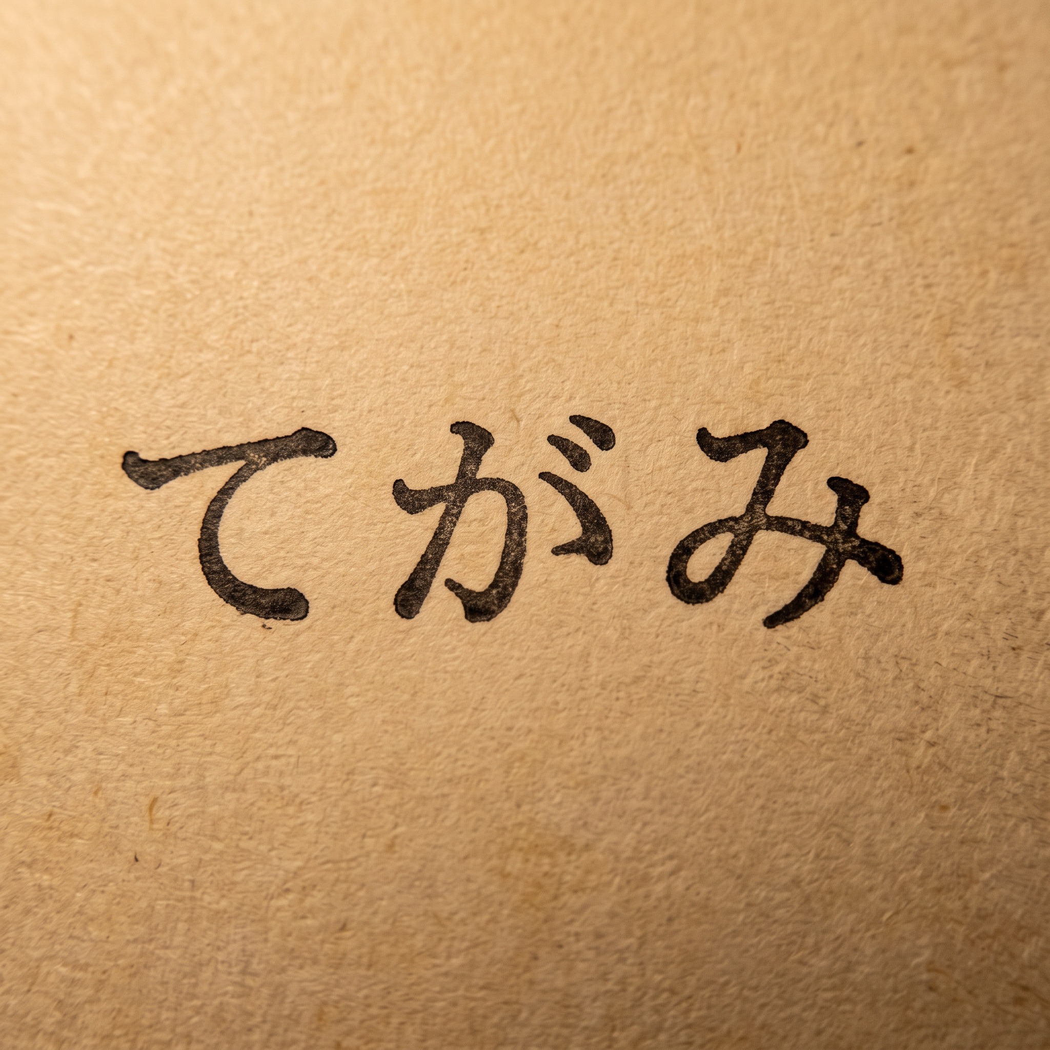 Nano Banana で生成した タイプライター フォント AIフォント：文字「てがみ」