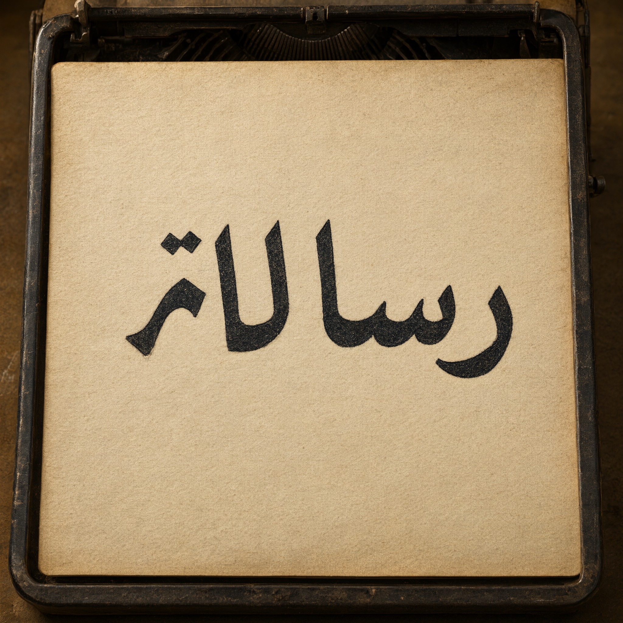 خط خط الآلة الكاتبة بالذكاء الاصطناعي من توليد Qwen-Image: كلمة رسالة