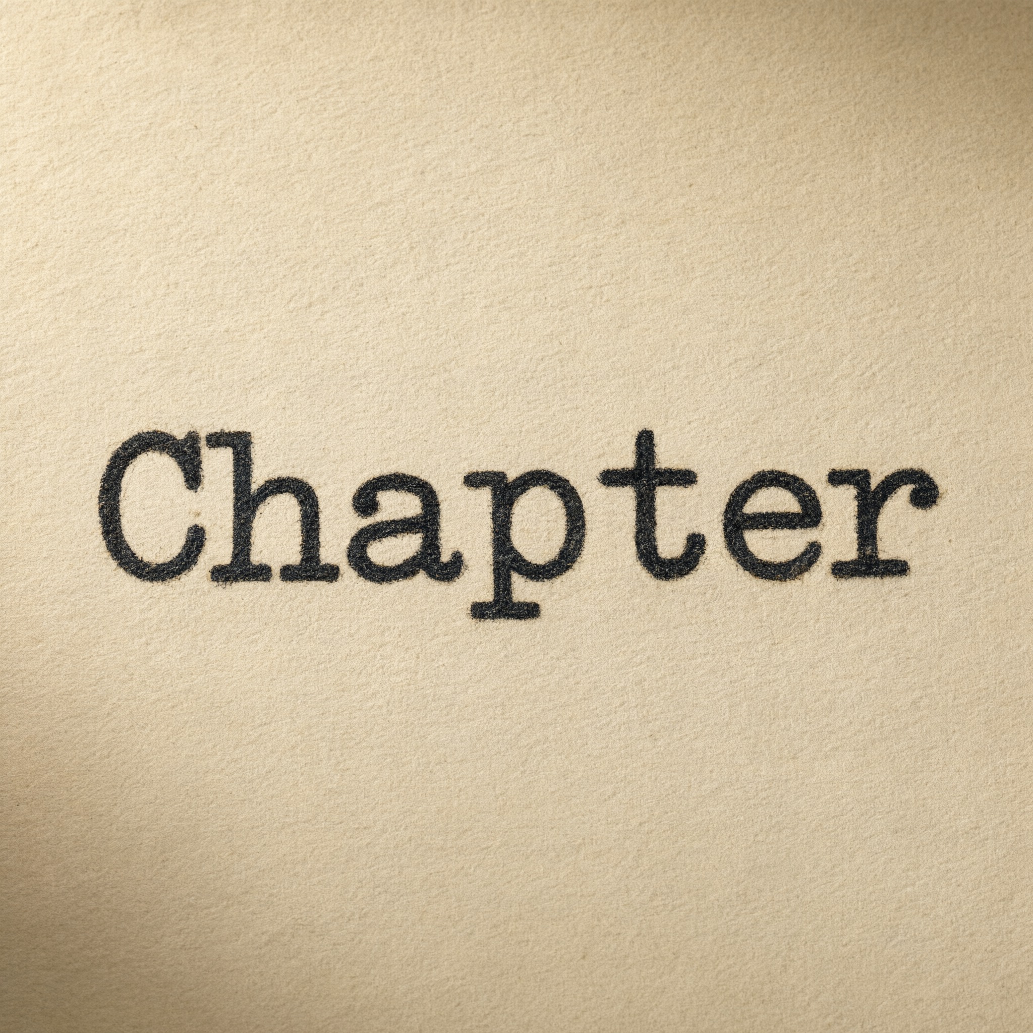 Typewriter Font AI font generated with Qwen-Image: the word Chapter