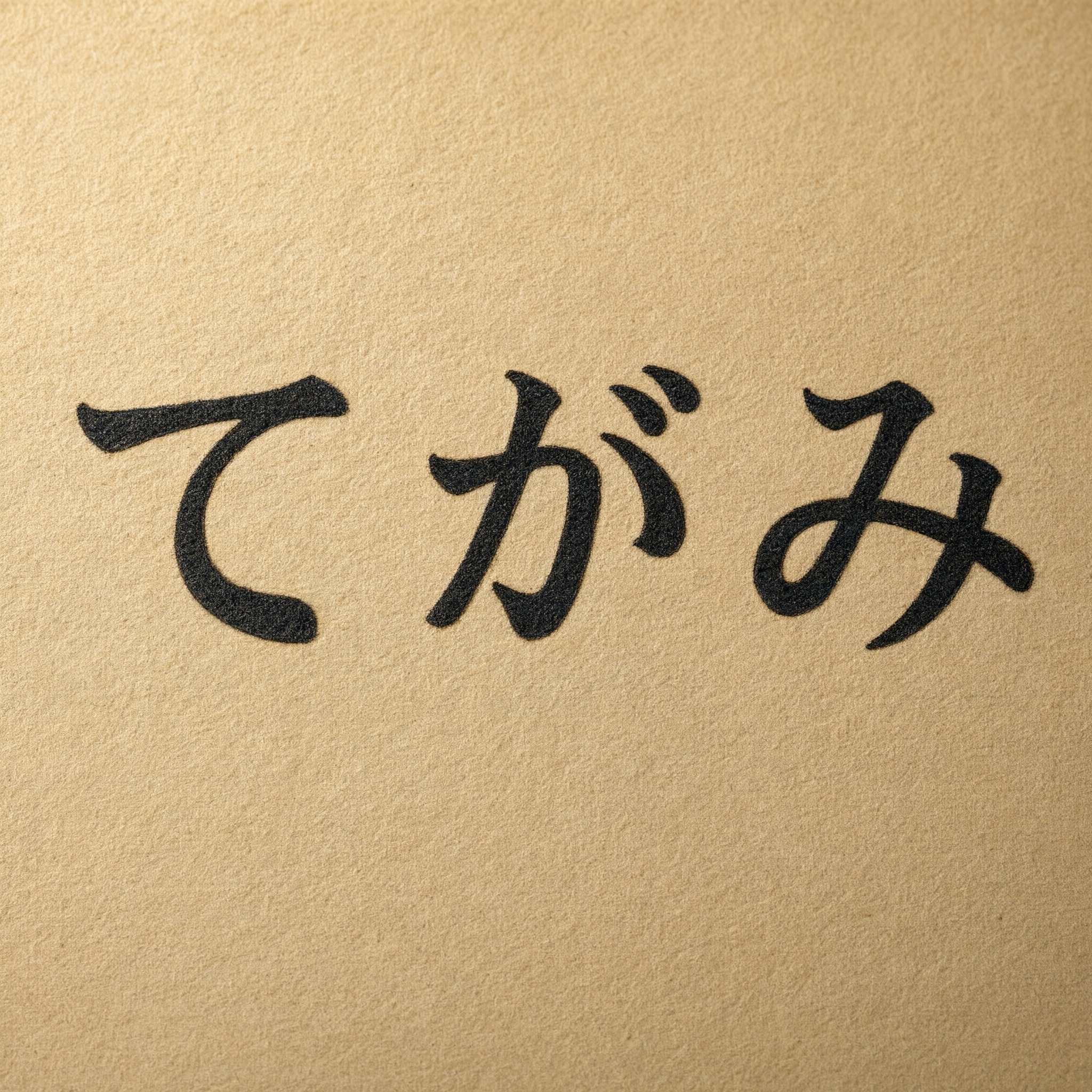 Qwen-Image で生成した タイプライター フォント AIフォント：文字「てがみ」