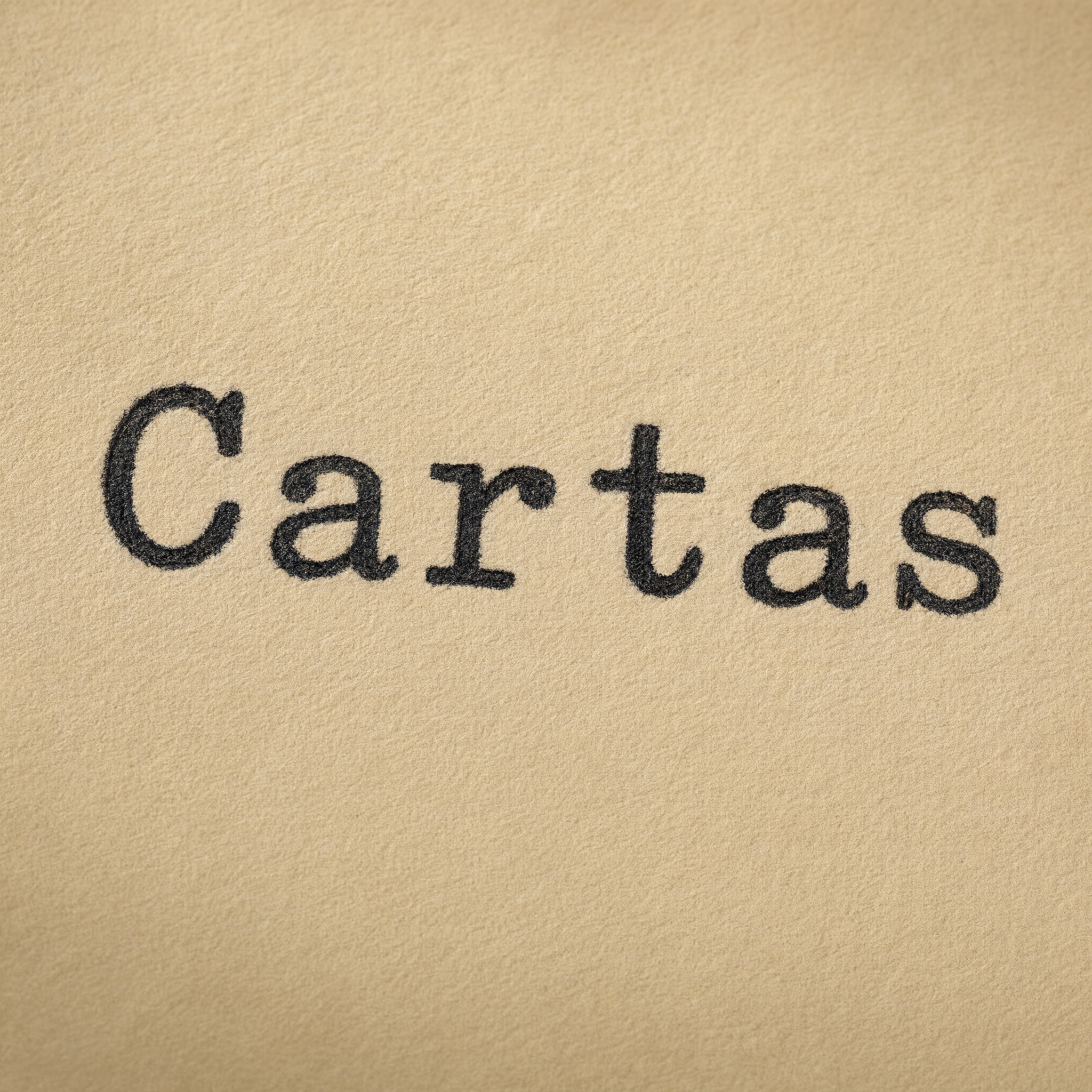 Fonte de IA Fonte máquina de escrever gerada no Qwen-Image: a palavra Cartas