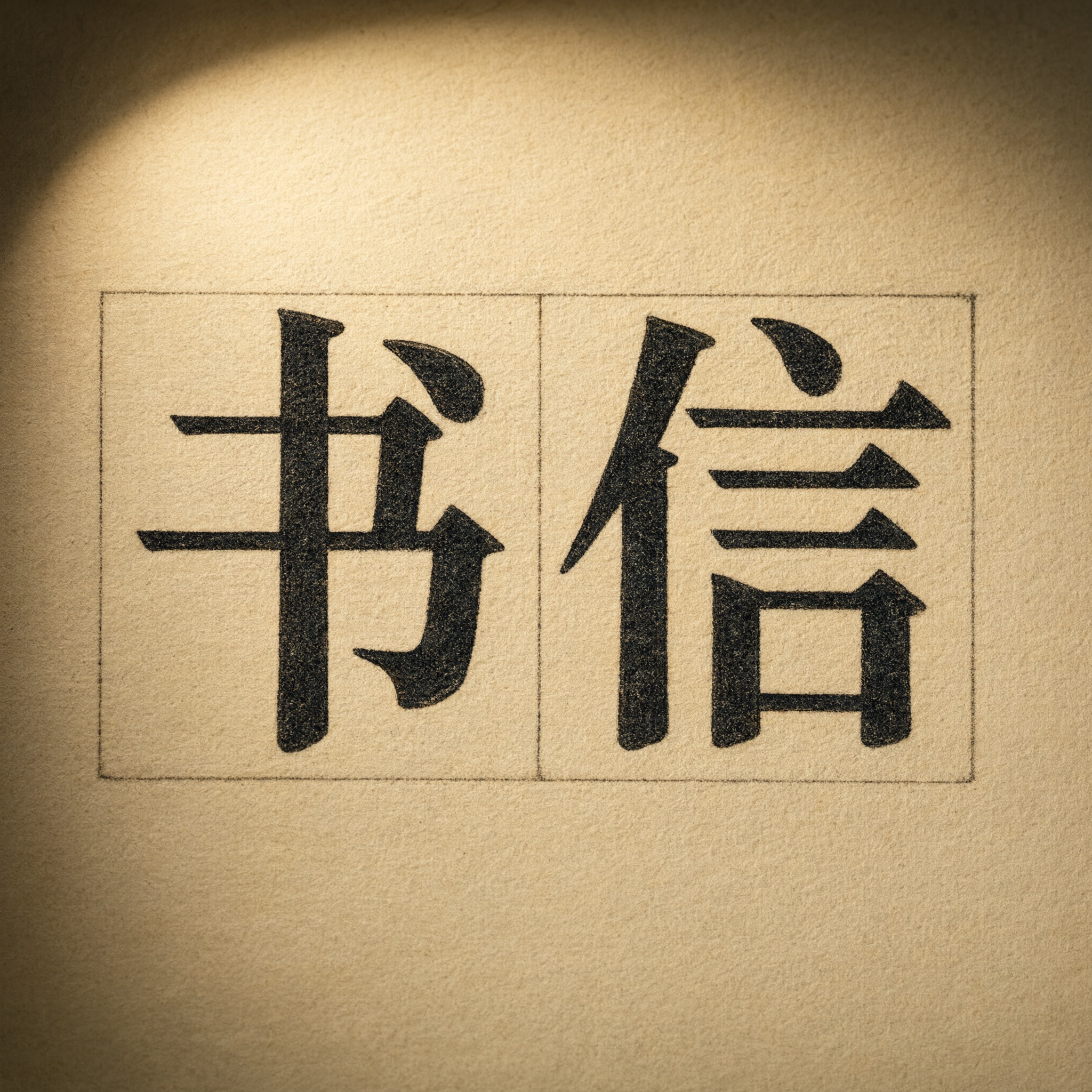 打字机字体 AI 字体在 Qwen-Image 上的生成结果：文字 书信